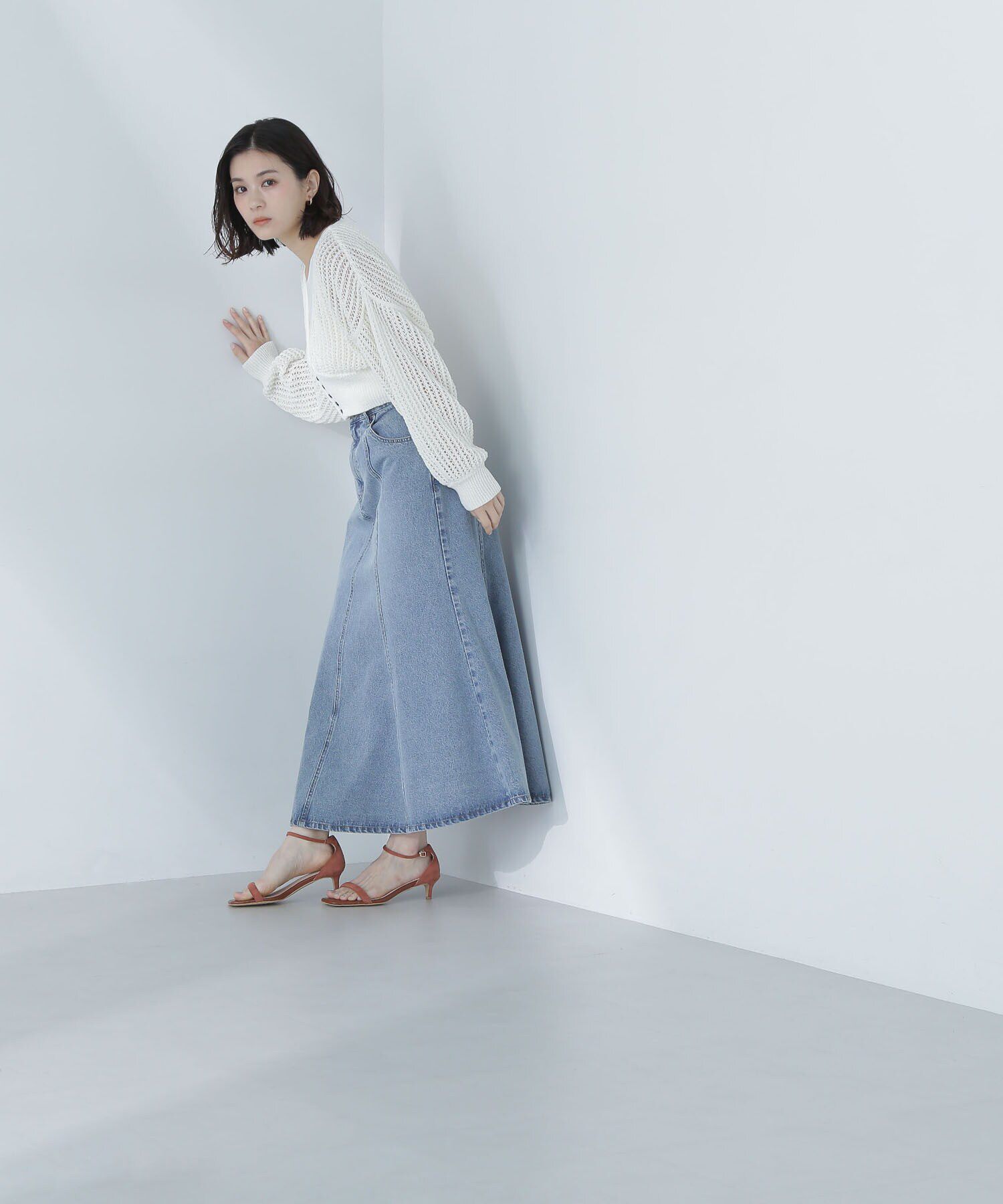  「アメスリレイヤードメッシュカーディガン」|ニット・セーター|