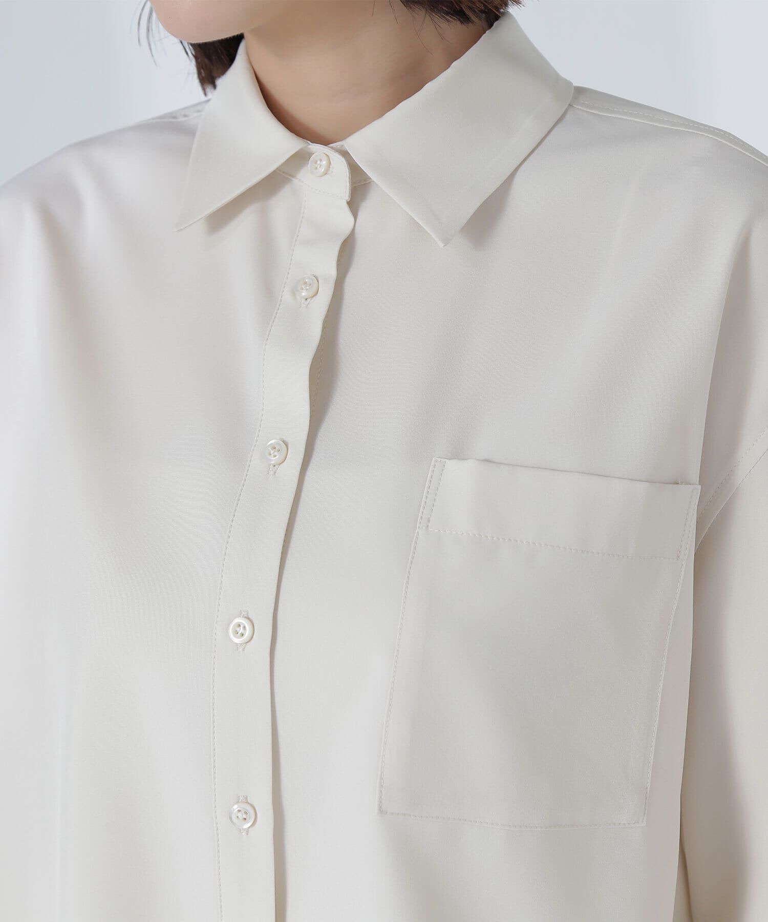  「クロップドシャツ＆フレアスカート」|ワンピース|