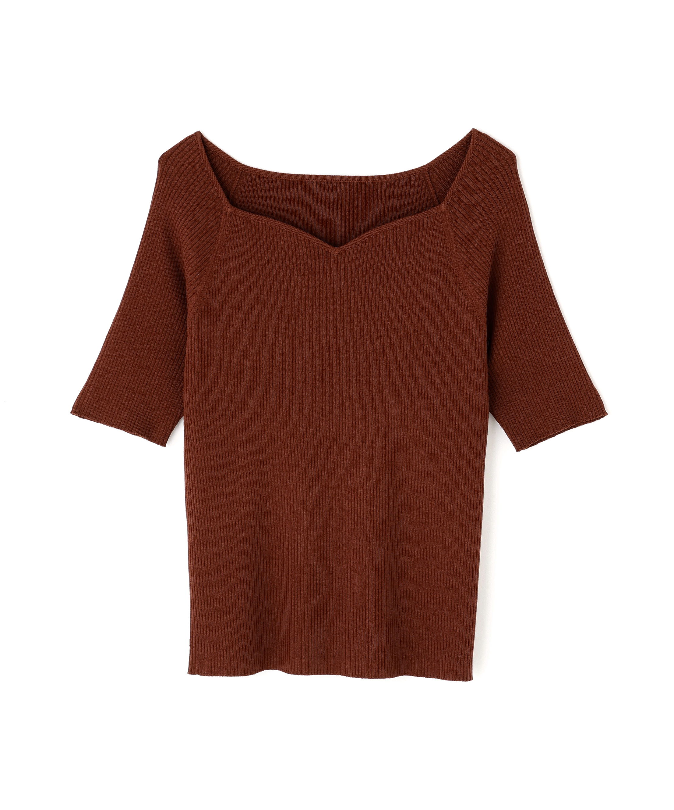  「ラグランハートネックニット」|ニット・セーター|