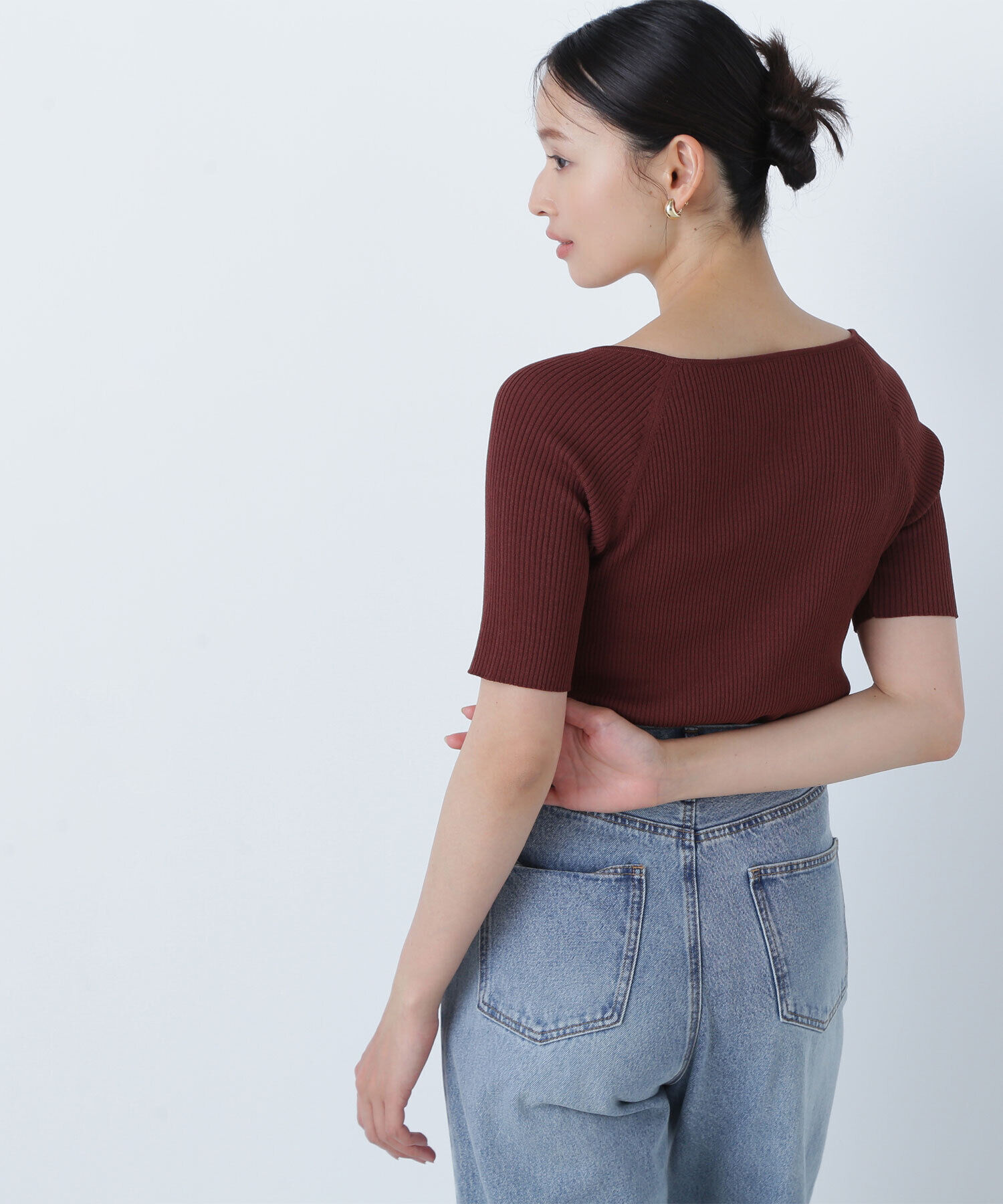  「ラグランハートネックニット」|ニット・セーター|