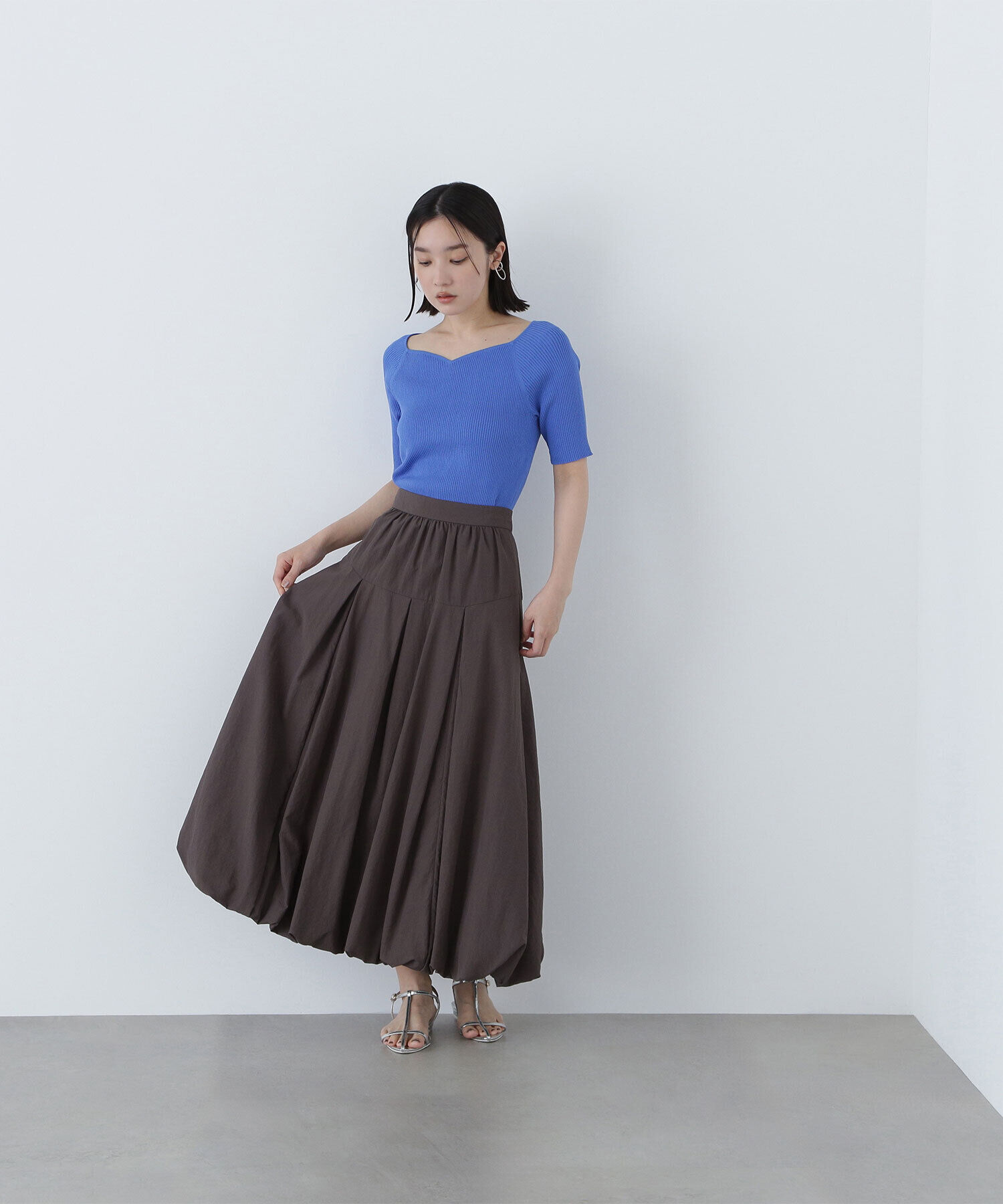  「ラグランハートネックニット」|ニット・セーター|