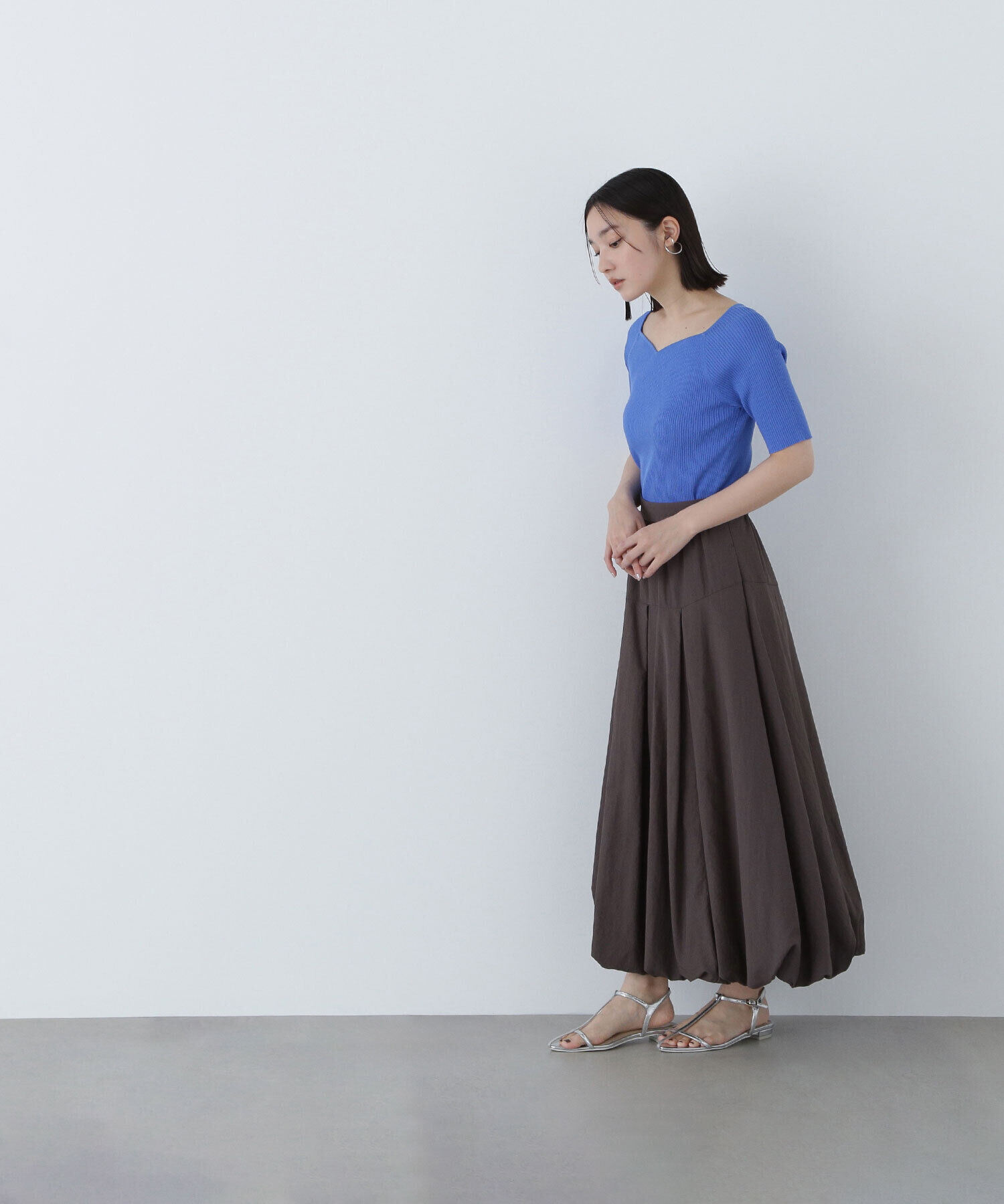  「ラグランハートネックニット」|ニット・セーター|