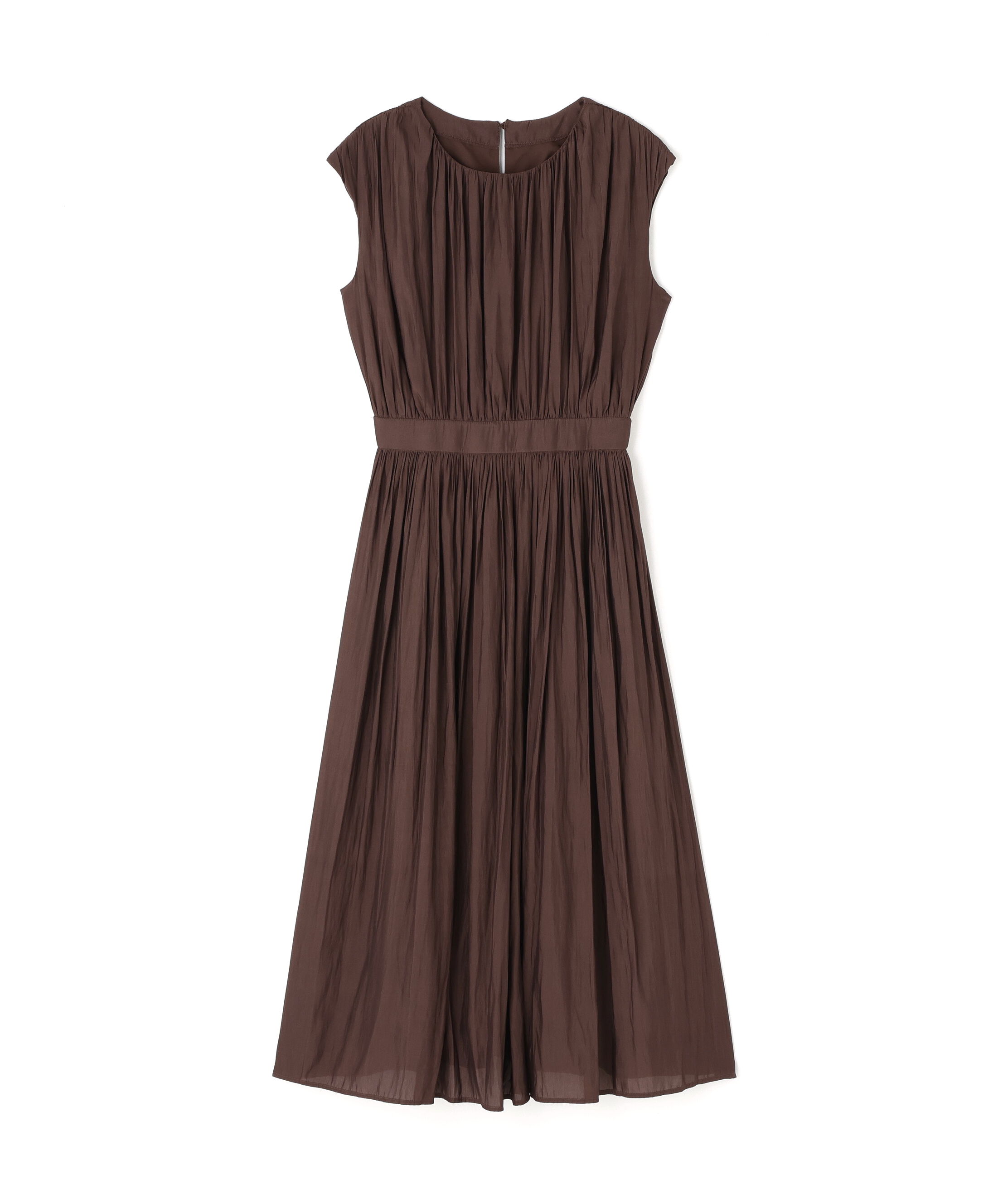  「割繊サテンギャザーワンピース」|ワンピース|