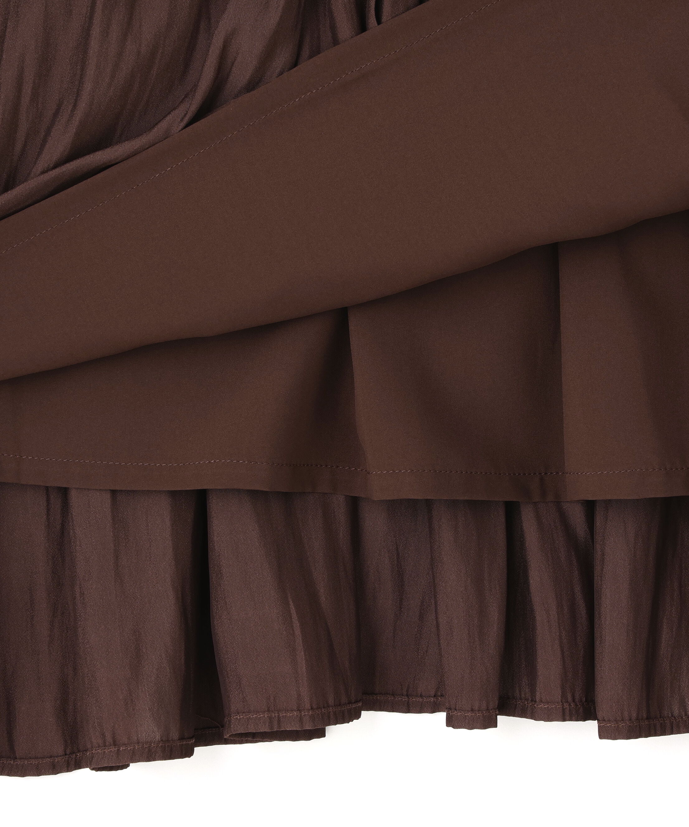  「割繊サテンギャザーワンピース」|ワンピース|