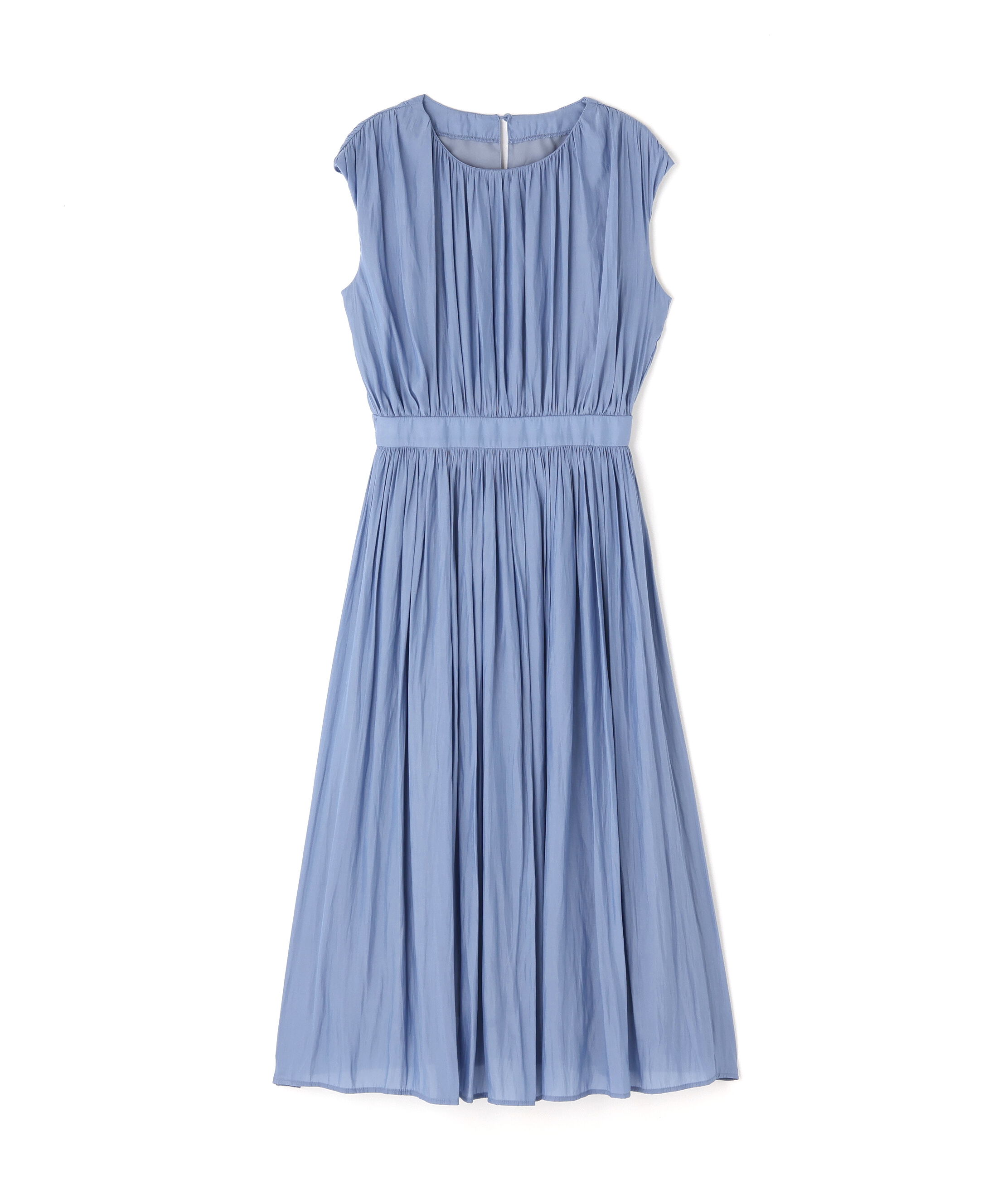  「割繊サテンギャザーワンピース」|ワンピース|