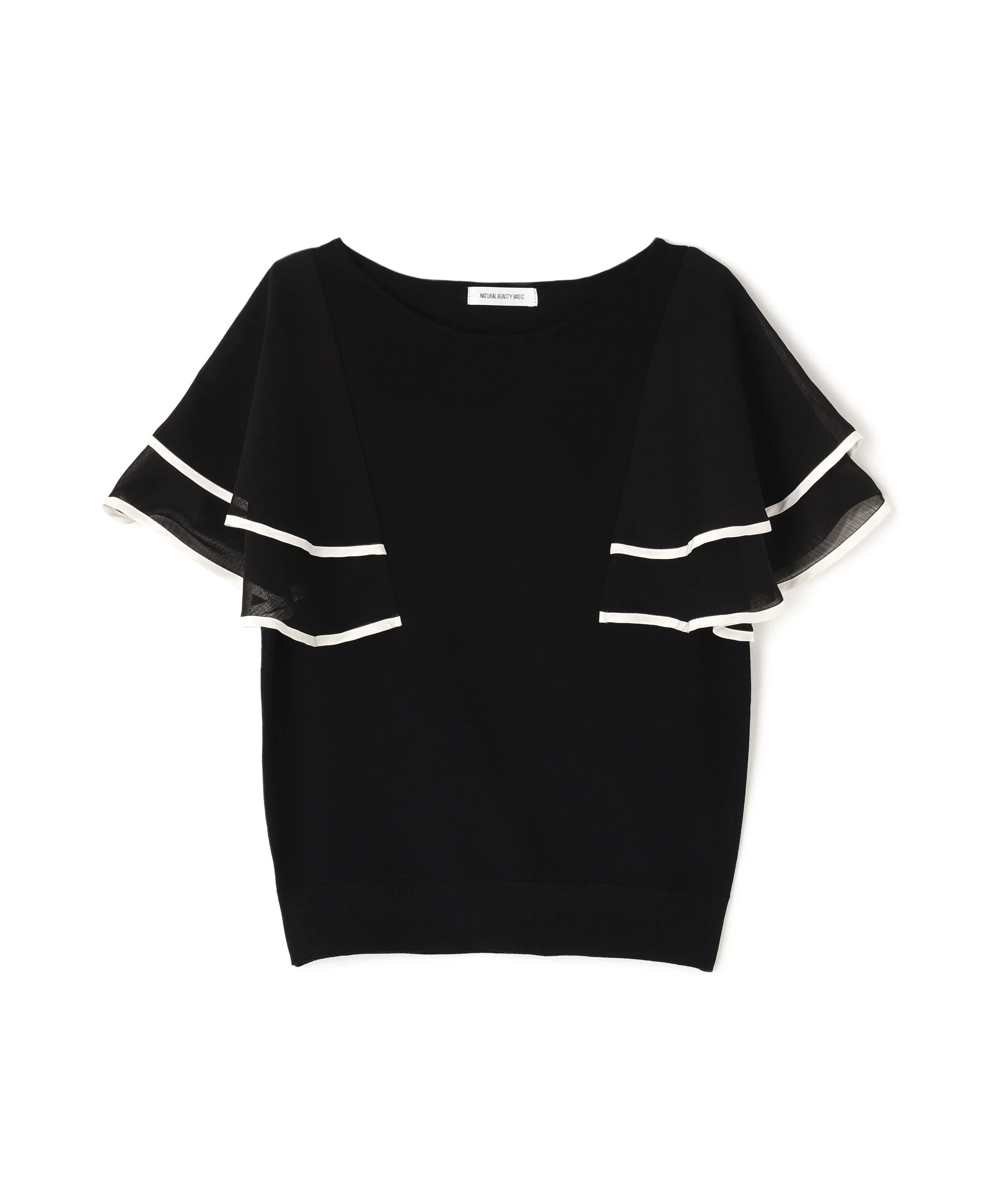  「バイカラーフレアスリーブニット」|ニット・セーター|