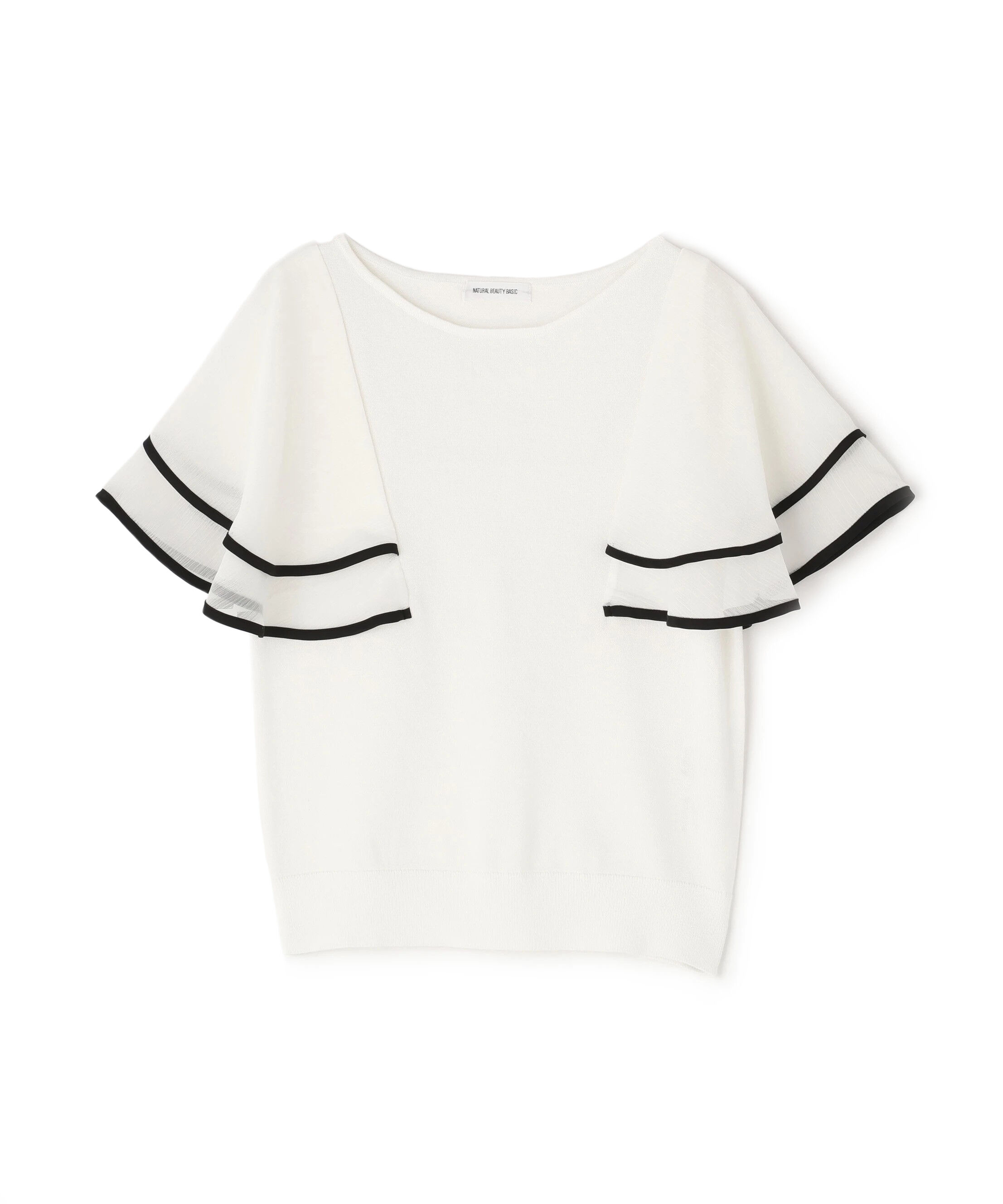  「バイカラーフレアスリーブニット」|ニット・セーター|