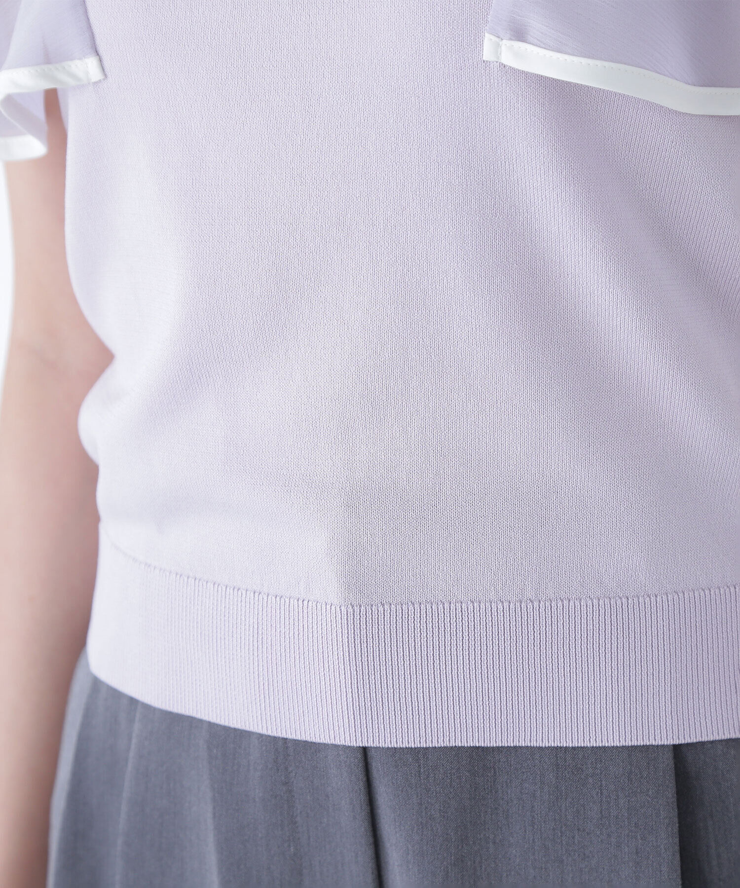  「バイカラーフレアスリーブニット」|ニット・セーター|