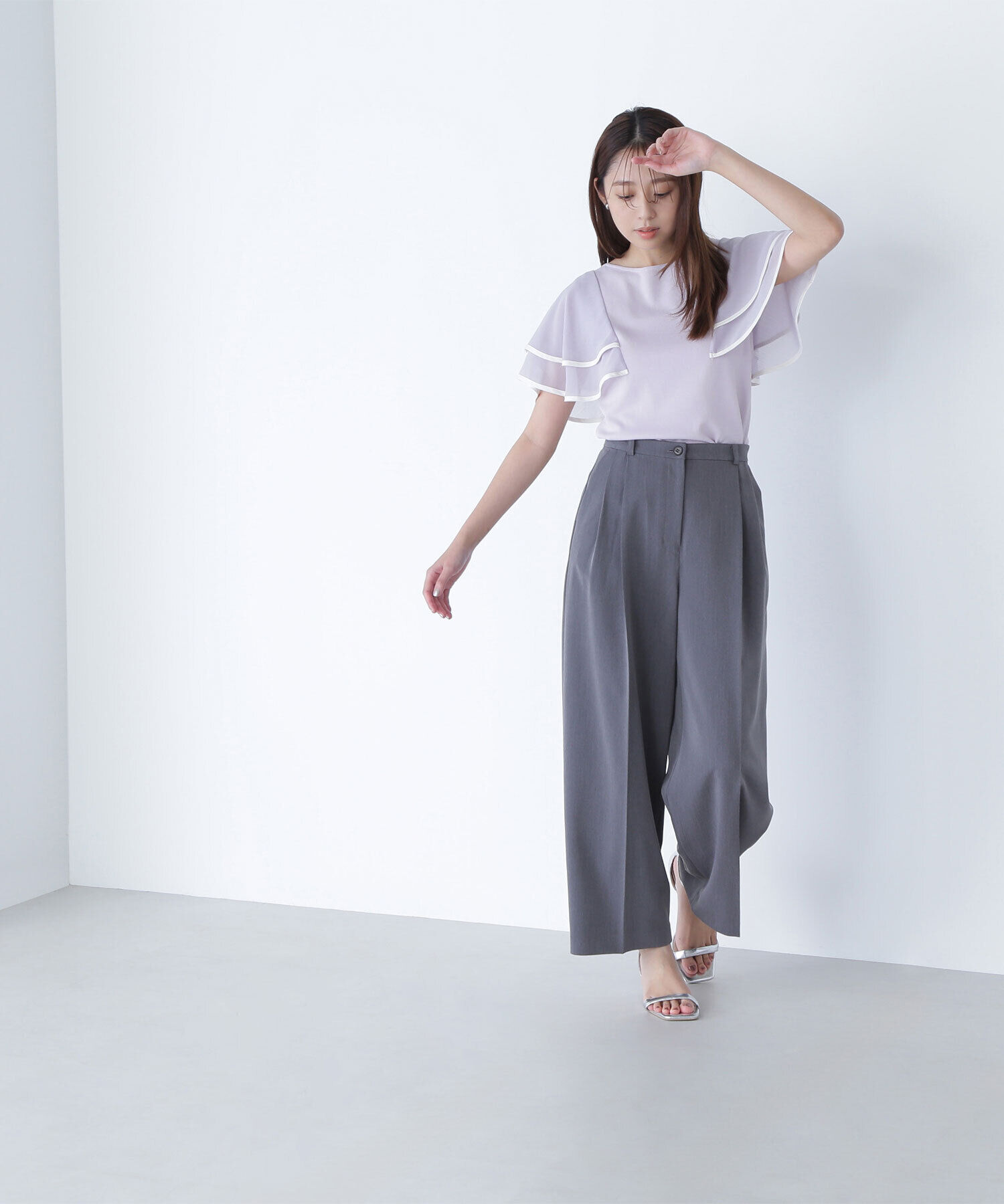  「バイカラーフレアスリーブニット」|ニット・セーター|