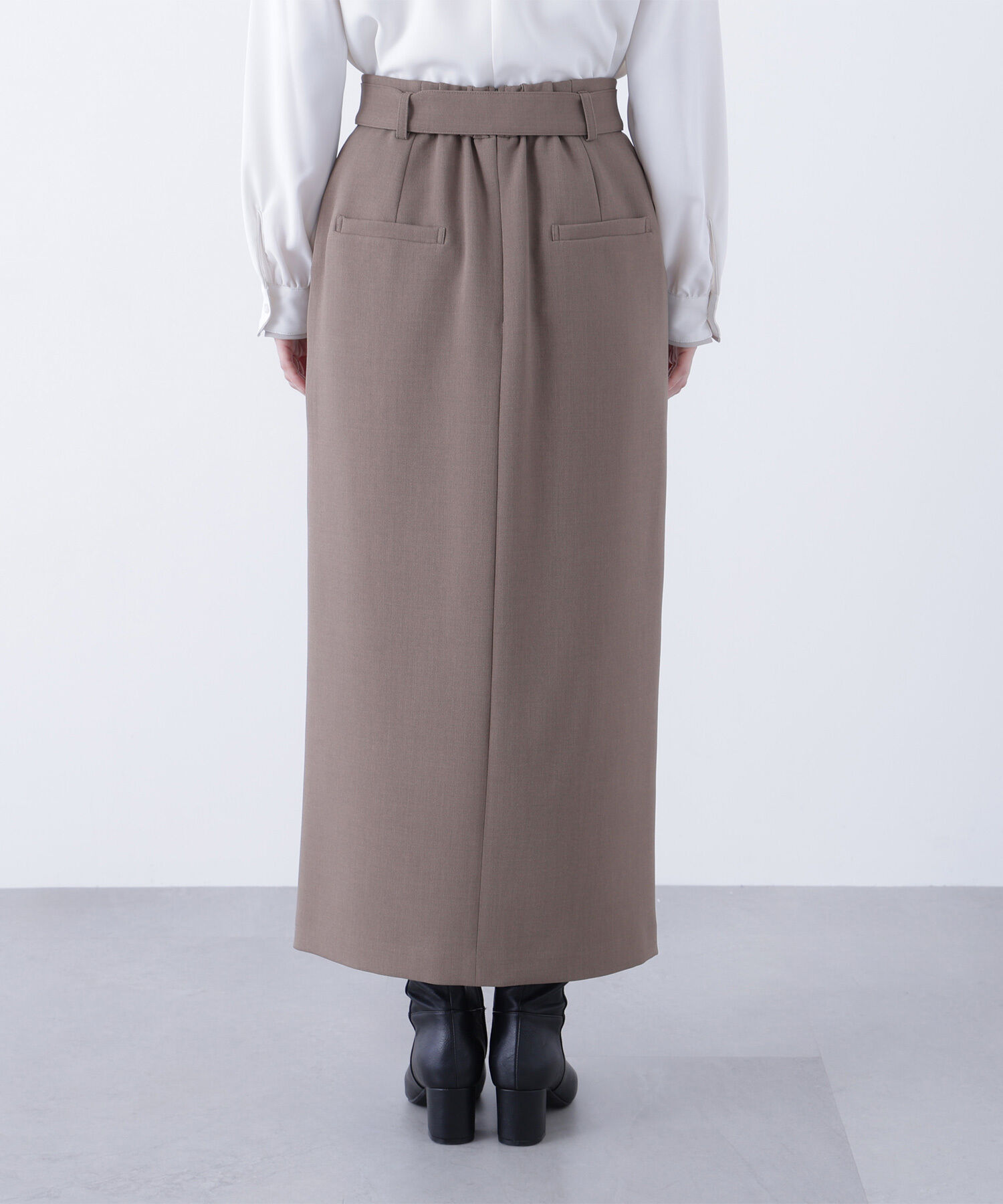  「ベルテッドアウトポケットナロースカート」|スカート|