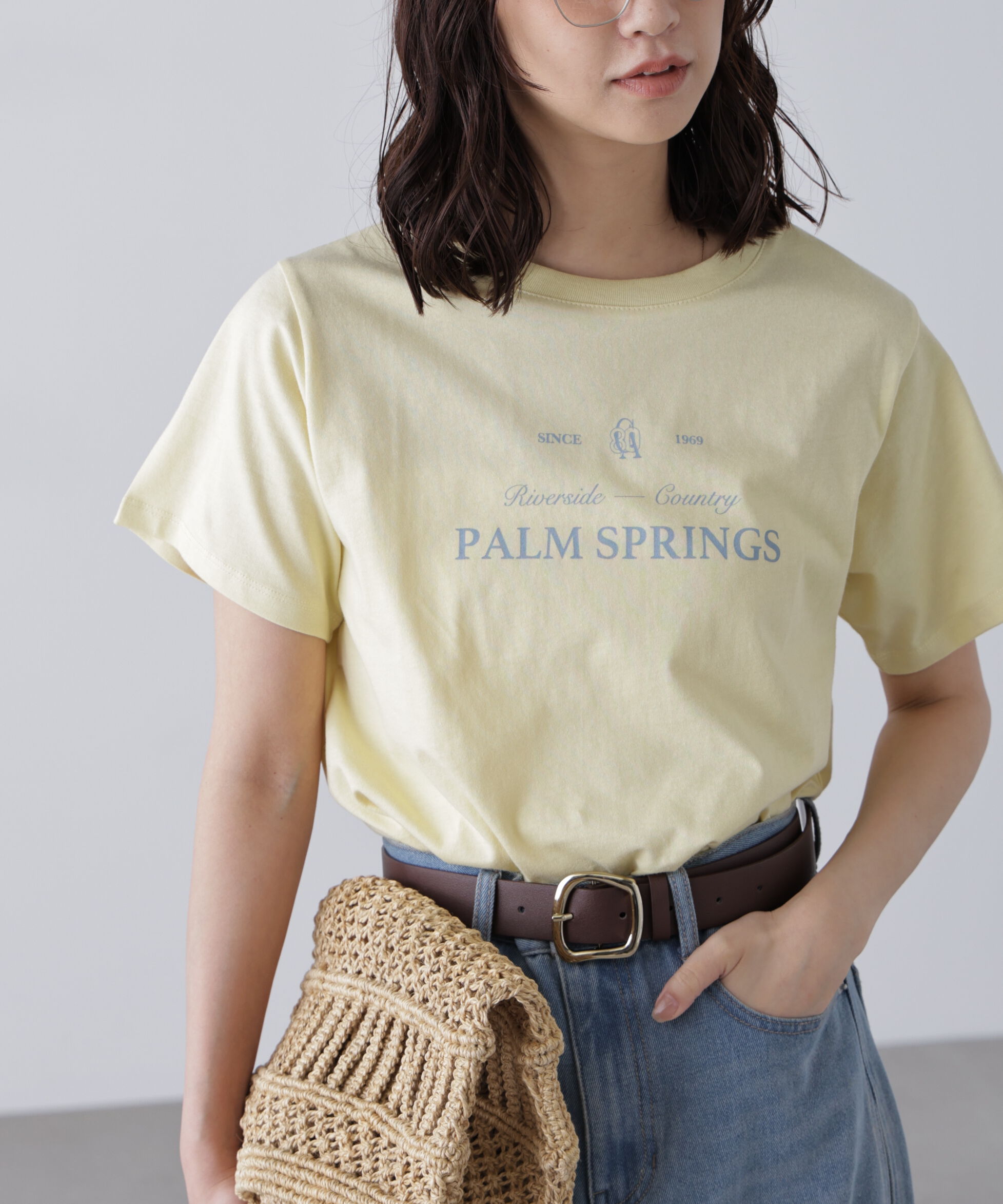  「クラシックロゴプリントTシャツ」|Tシャツ・カットソー|イエロー