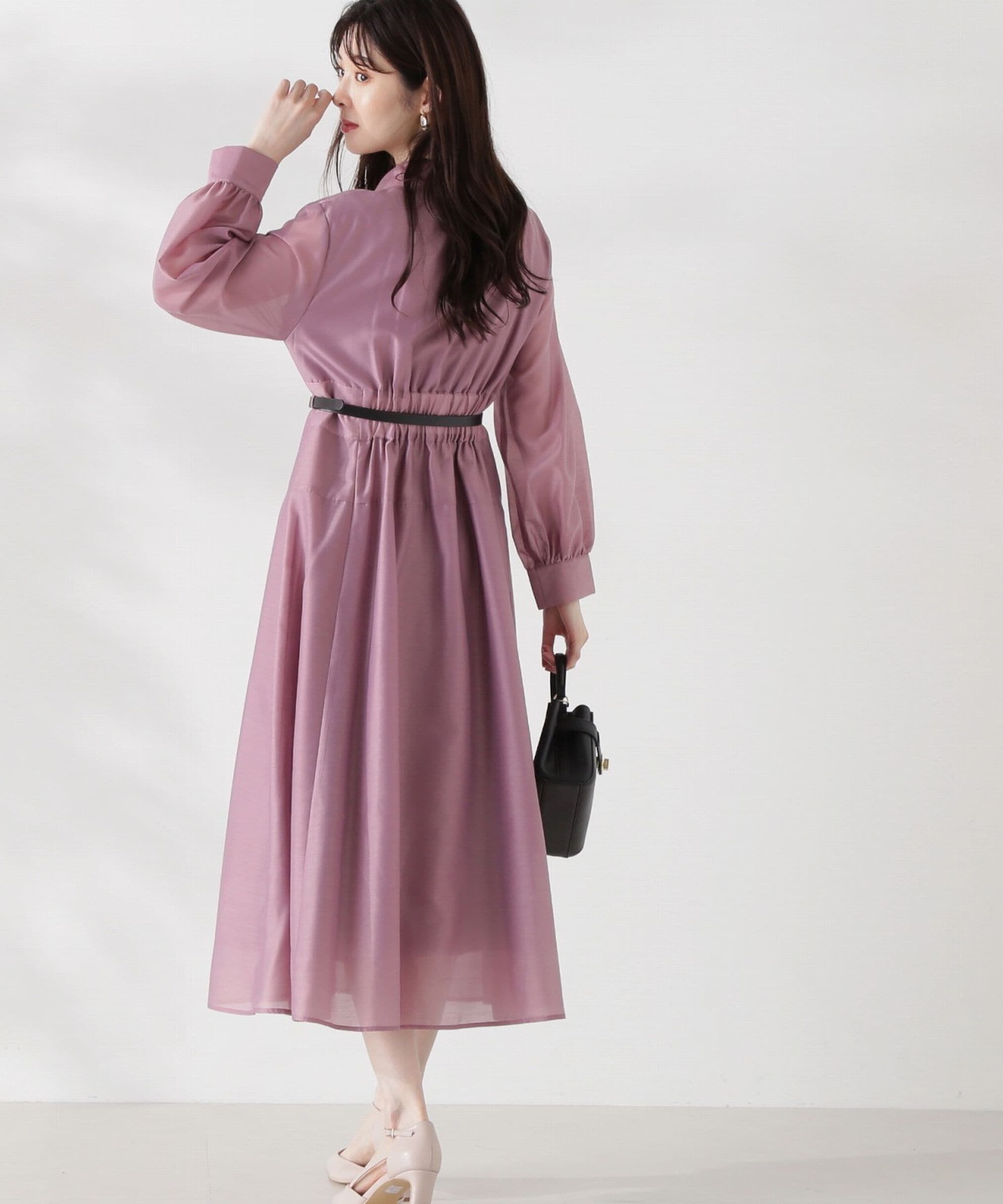 PROPORTION BODY DRESSING「切り替えタックシャツワンピース24AW」|ワンピース|