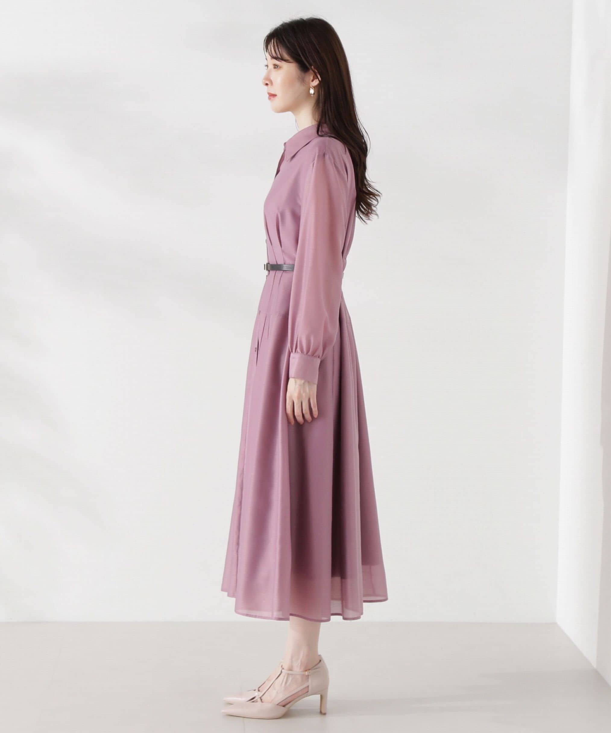 PROPORTION BODY DRESSING「切り替えタックシャツワンピース24AW」|ワンピース|