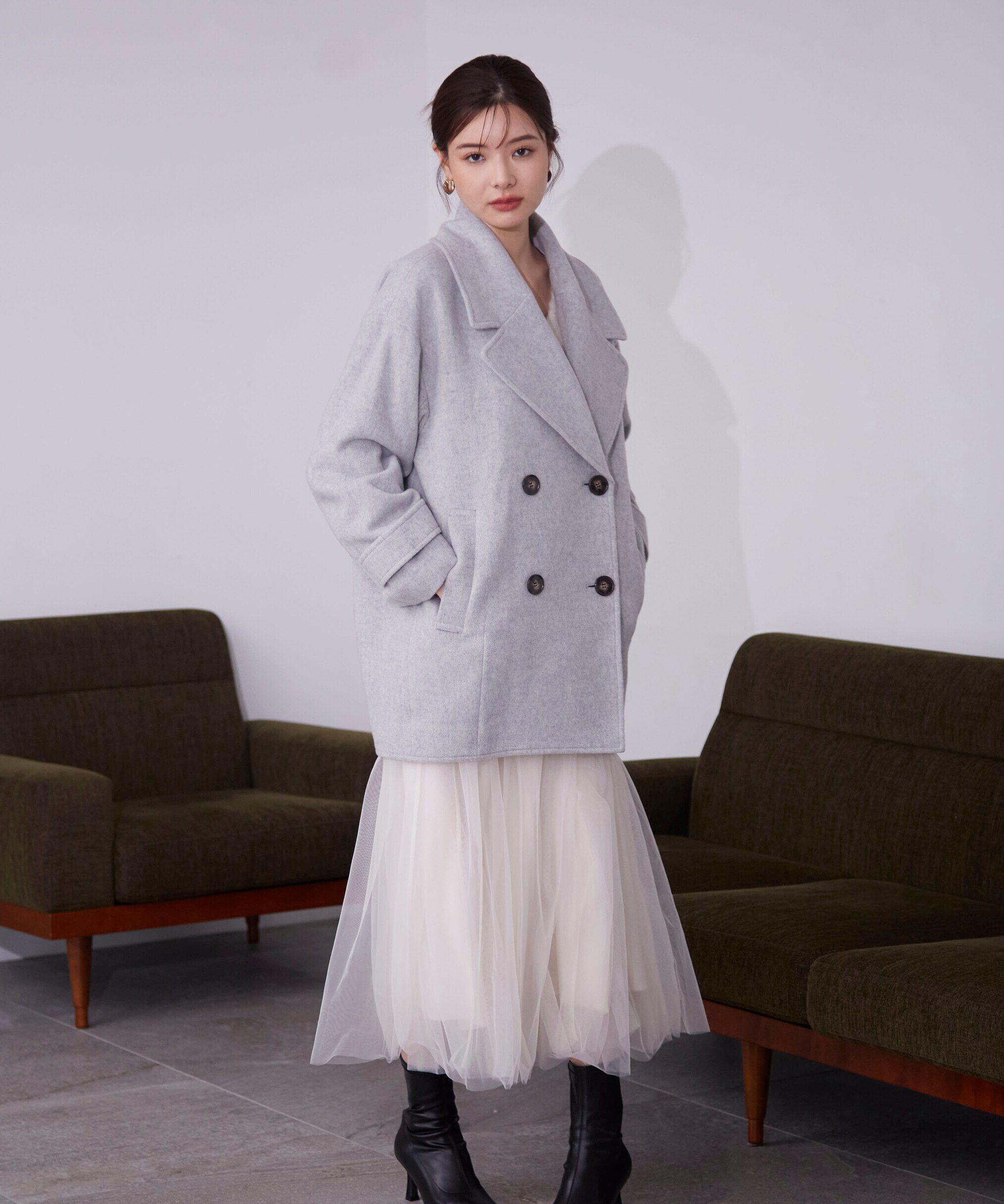 PROPORTION BODY DRESSING「ビッグカラーハーフコート　24AW」|その他|