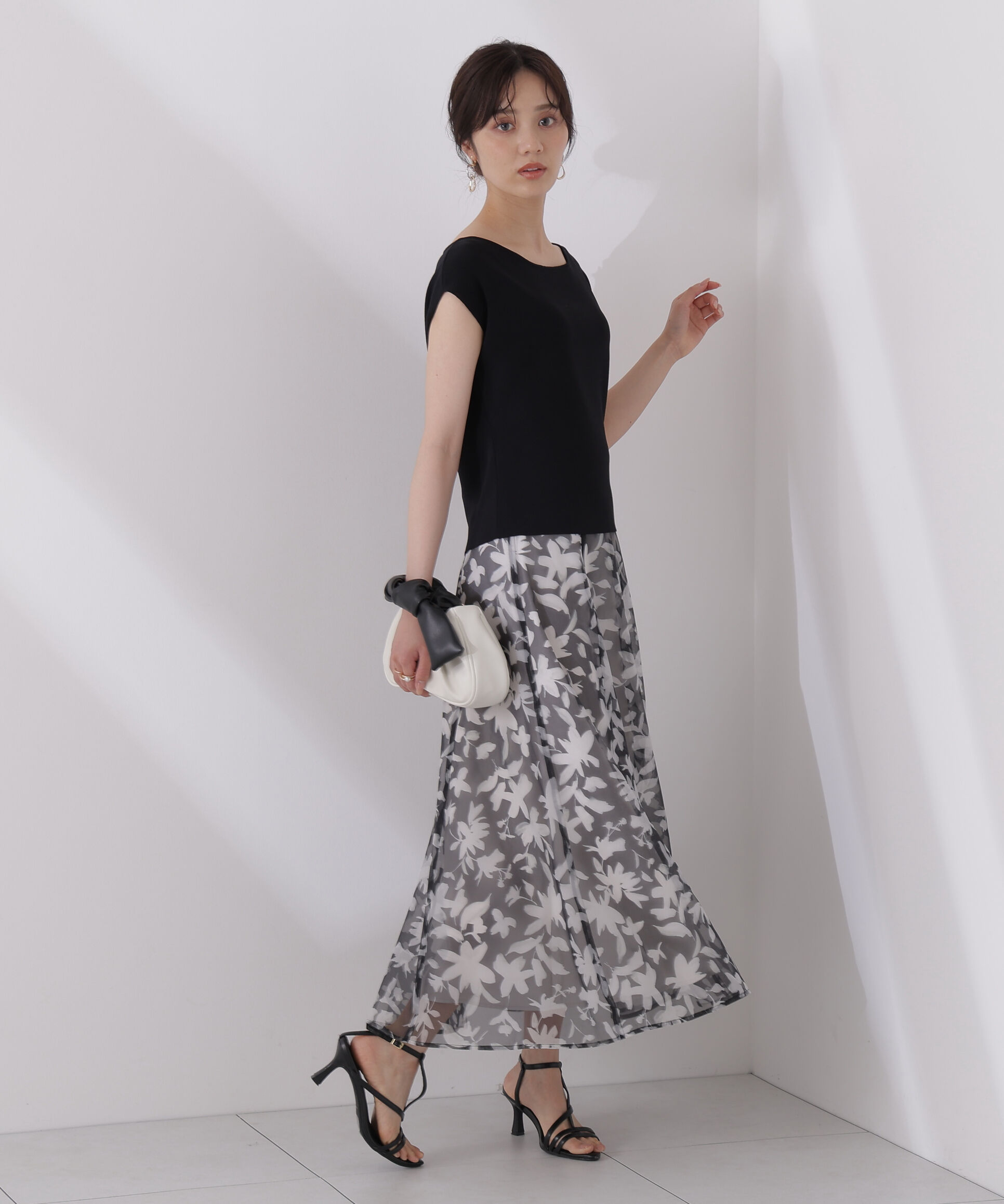 PROPORTION BODY DRESSING「＜ウォッシャブル＞ペイントフラワースカート」|スカート|