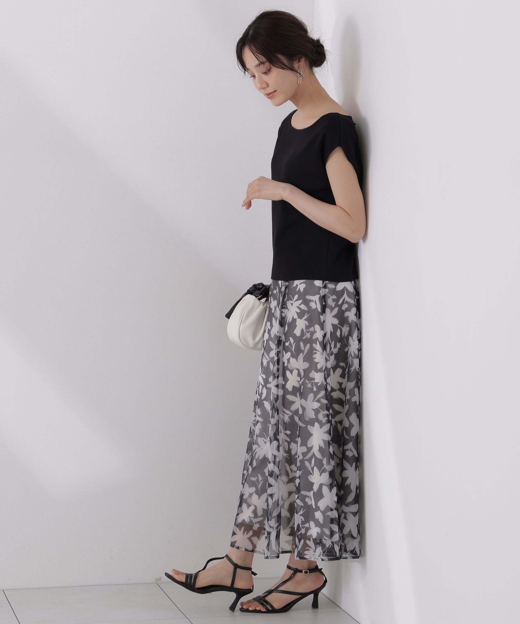 PROPORTION BODY DRESSING「＜ウォッシャブル＞ペイントフラワースカート」|スカート|