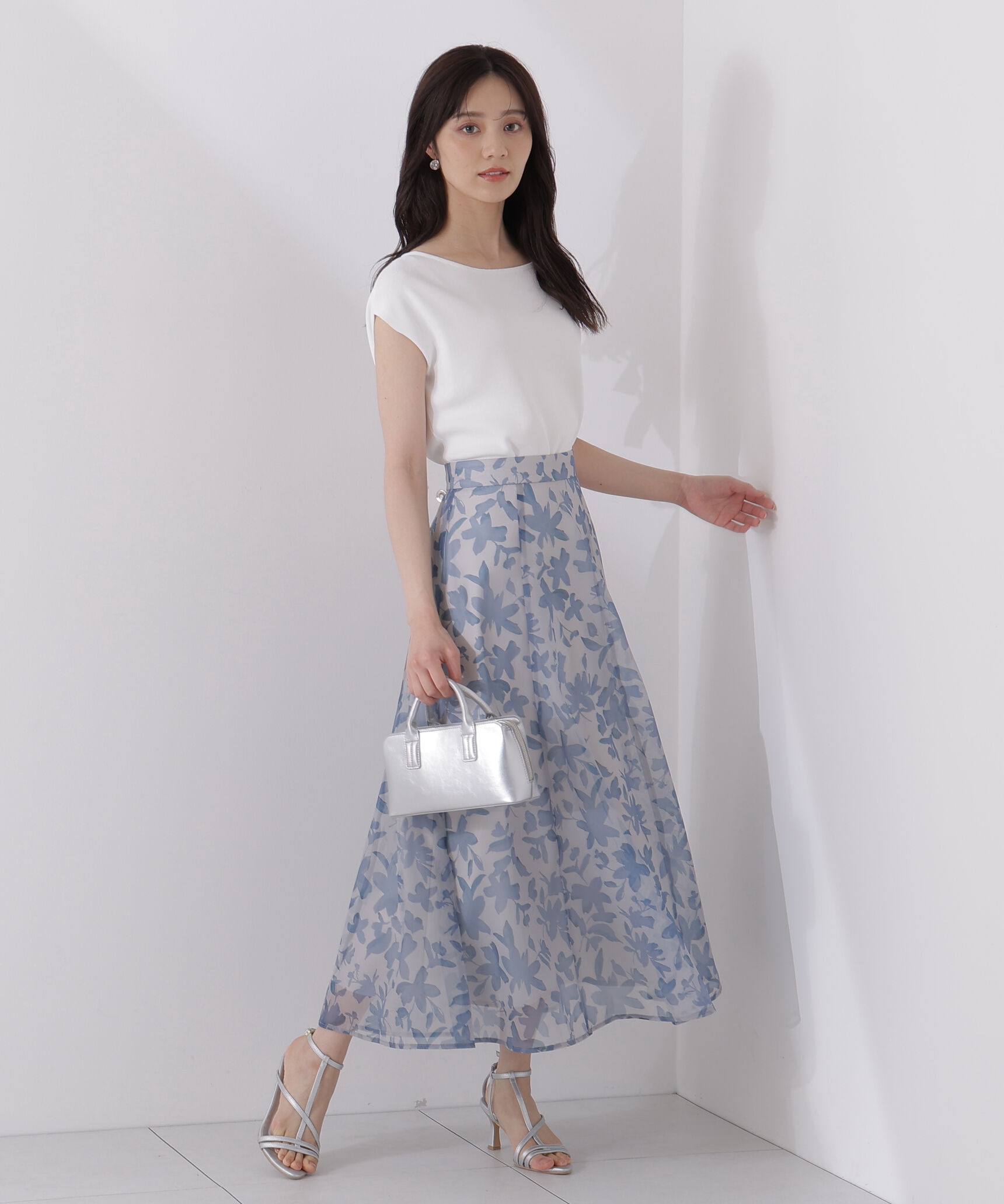 PROPORTION BODY DRESSING「＜ウォッシャブル＞ペイントフラワースカート」|スカート|