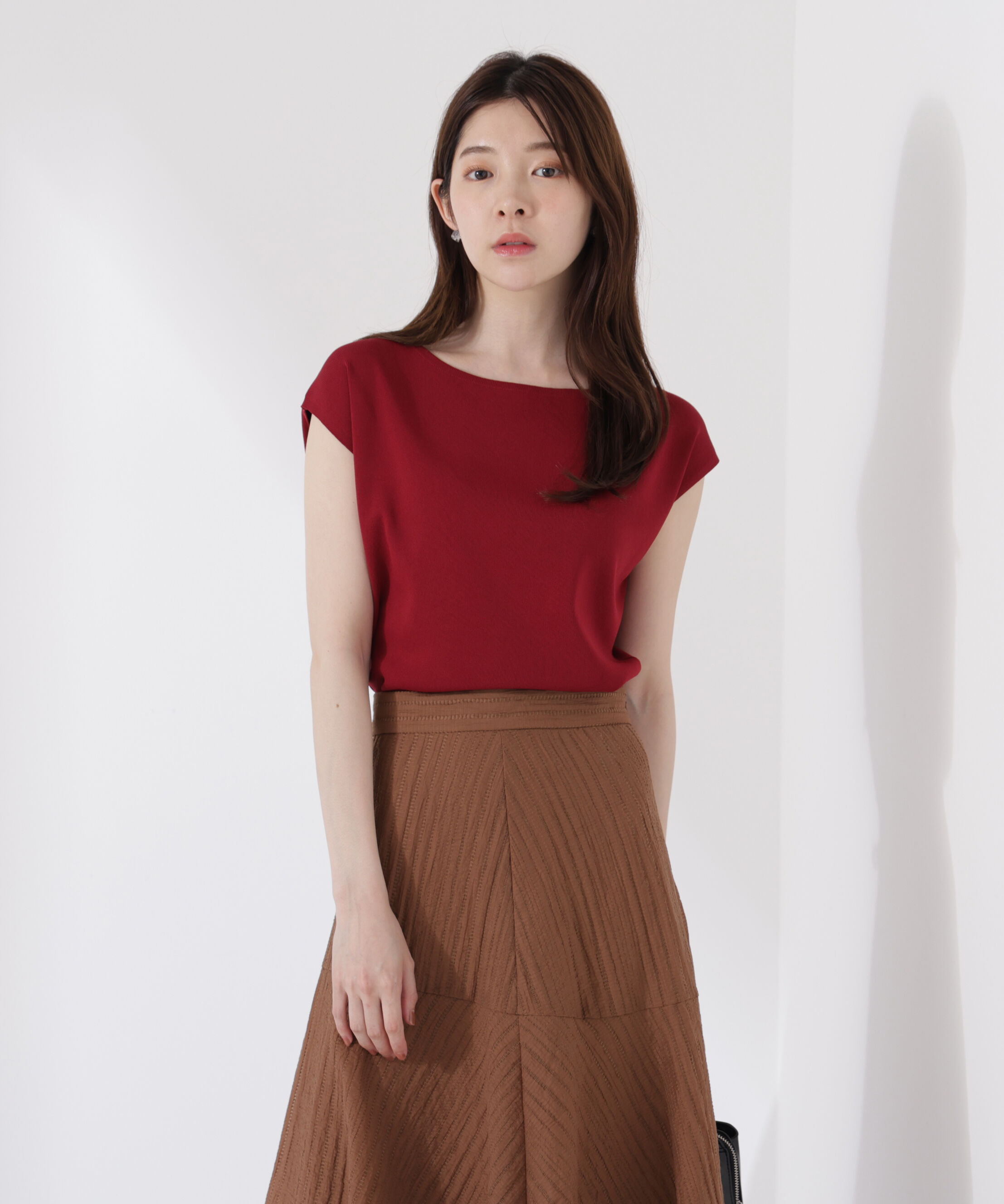 PROPORTION BODY DRESSING「前後2wayリボンニット」|ニット・セーター|ボルドー