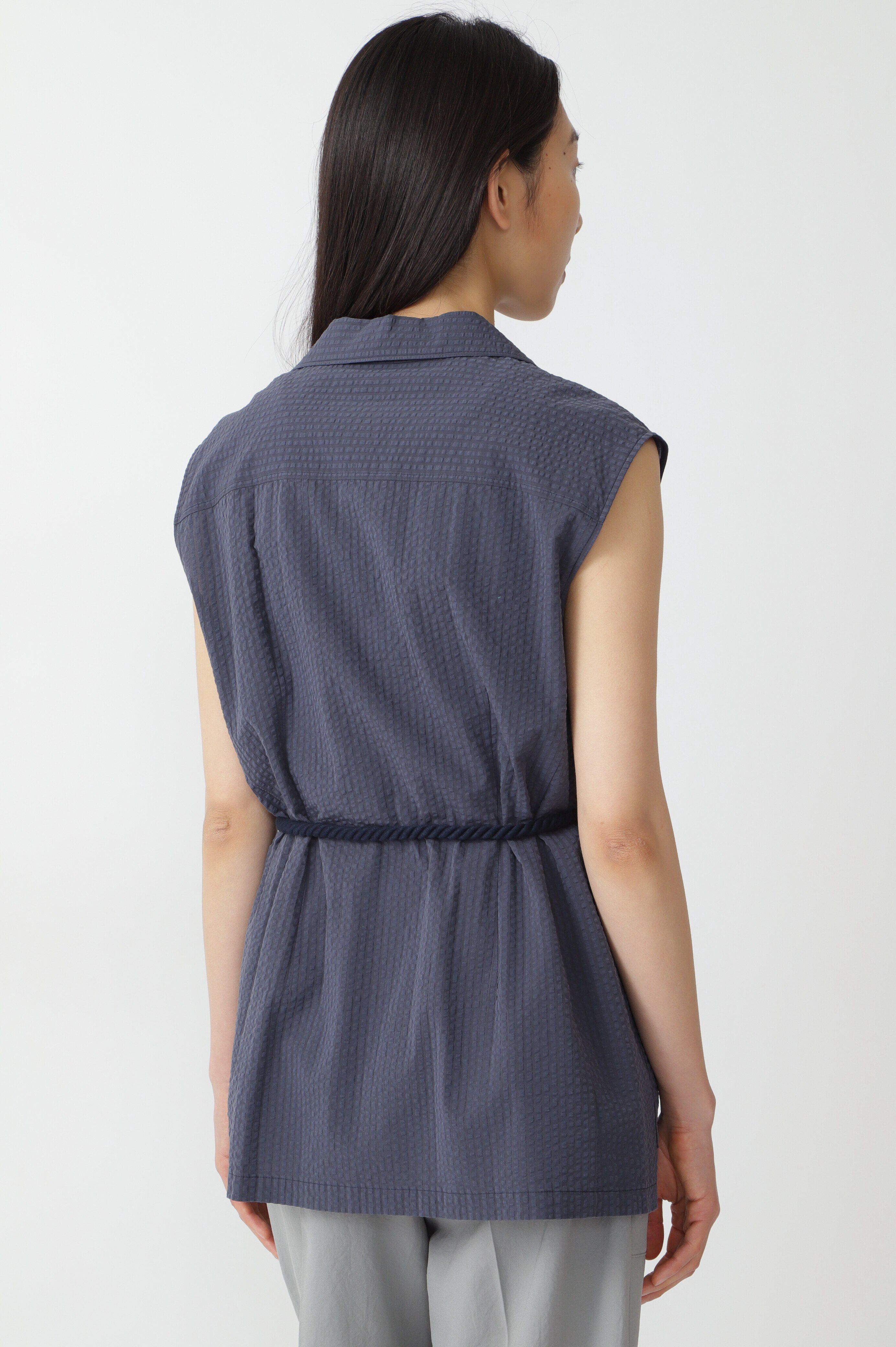  「◆≪arrive 5e≫コットンサッカーストライプブラウス」|シャツ・ブラウス|