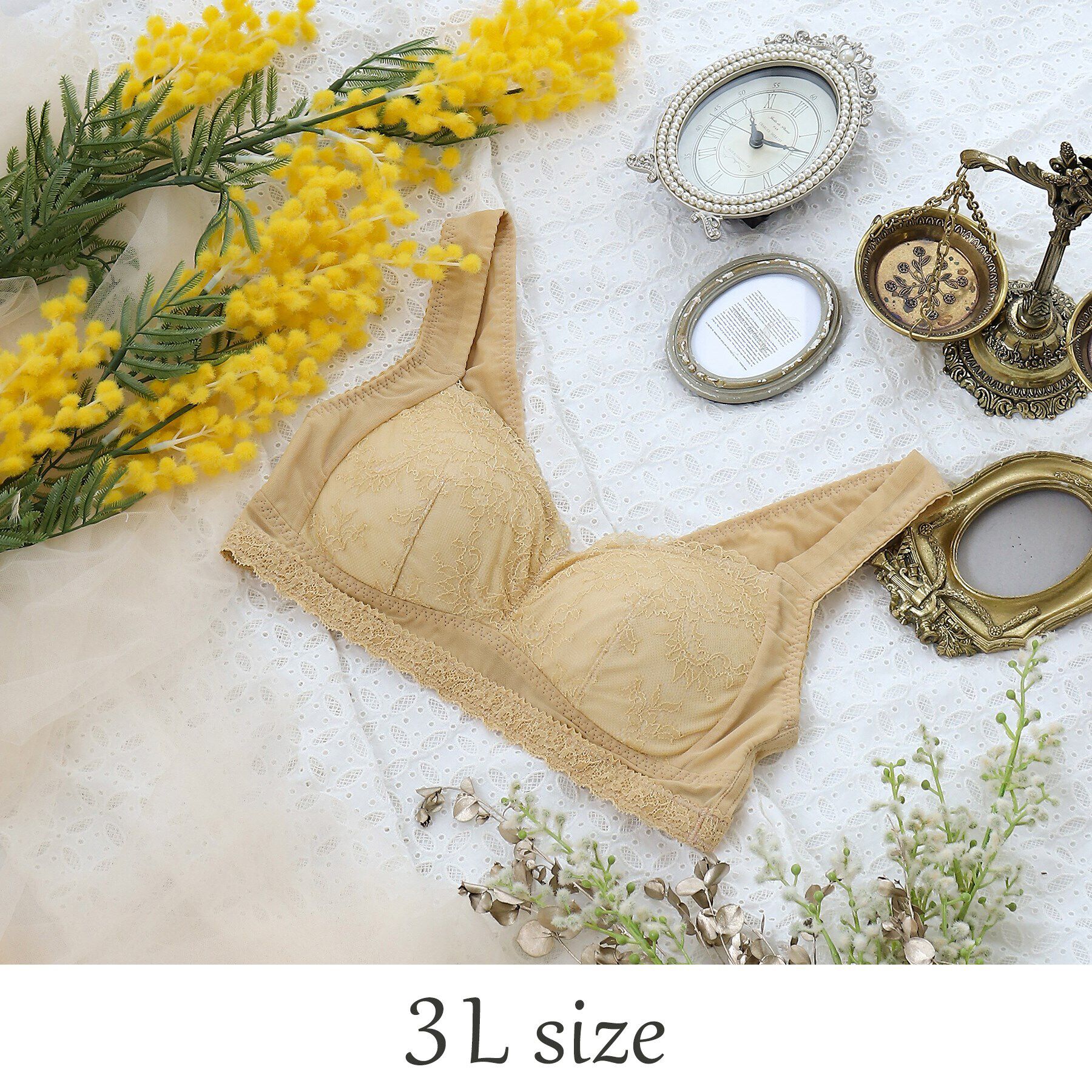 Risa Magli「◆シャンタル おやすみブラ」|インナー|マスタード(033)