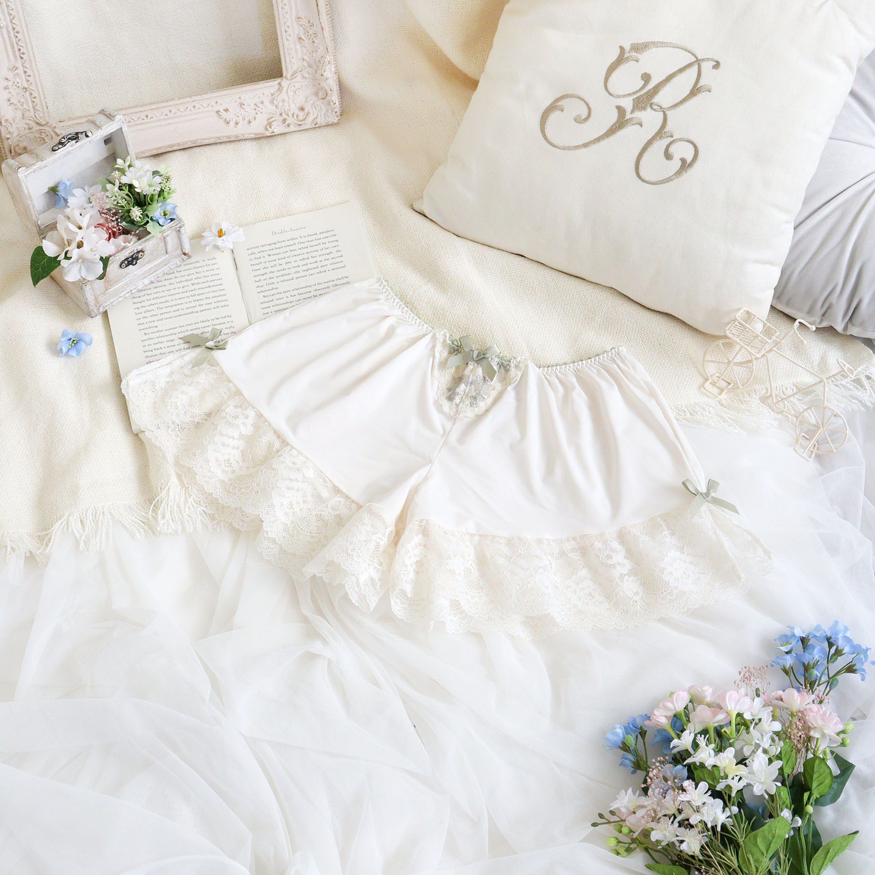 Risa Magli「ソア タップパンツ」|インナー|アイボリー(004)