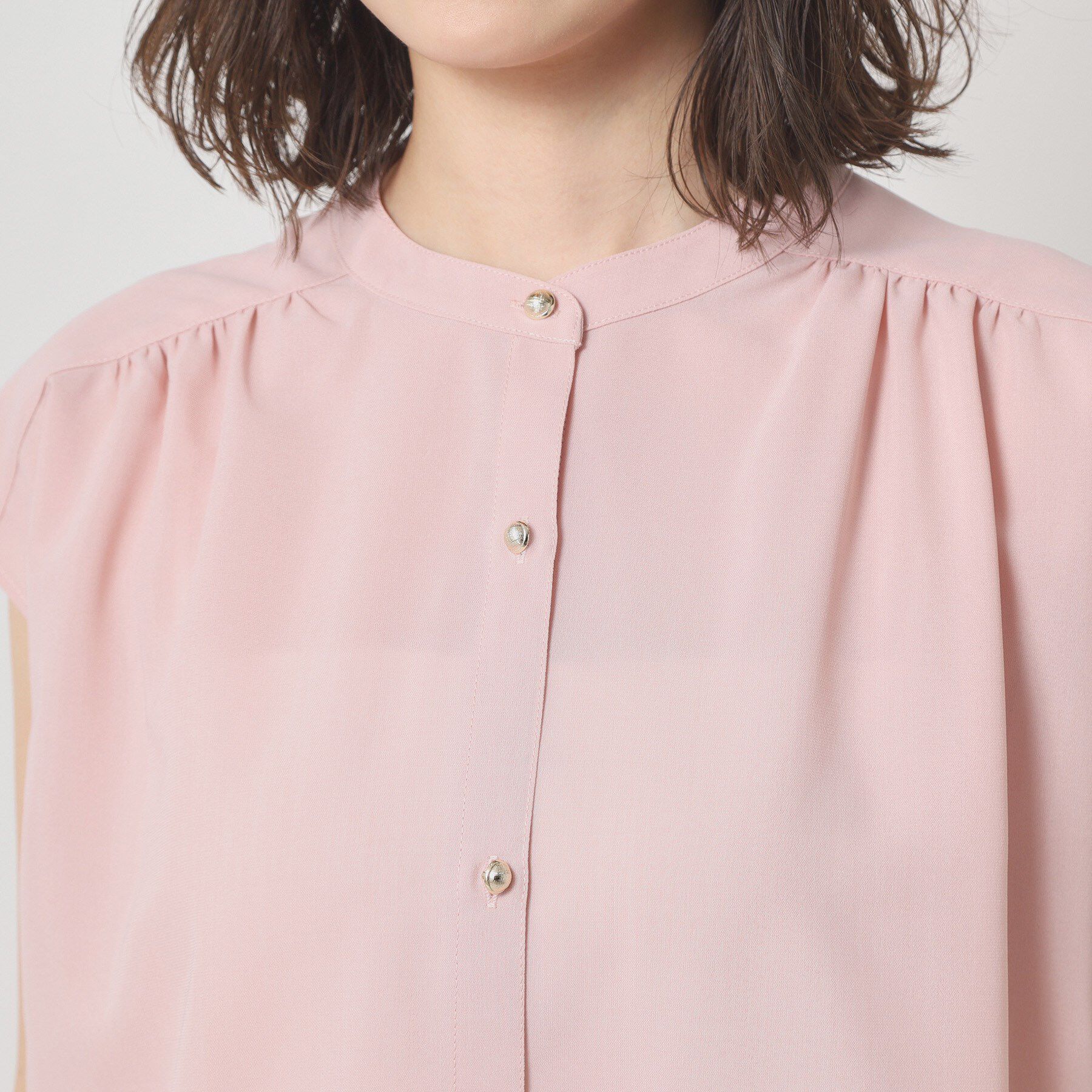 ITS&rsquo;DEMO「【清涼感／手洗い可】麻調前開きブラウス」|シャツ・ブラウス|