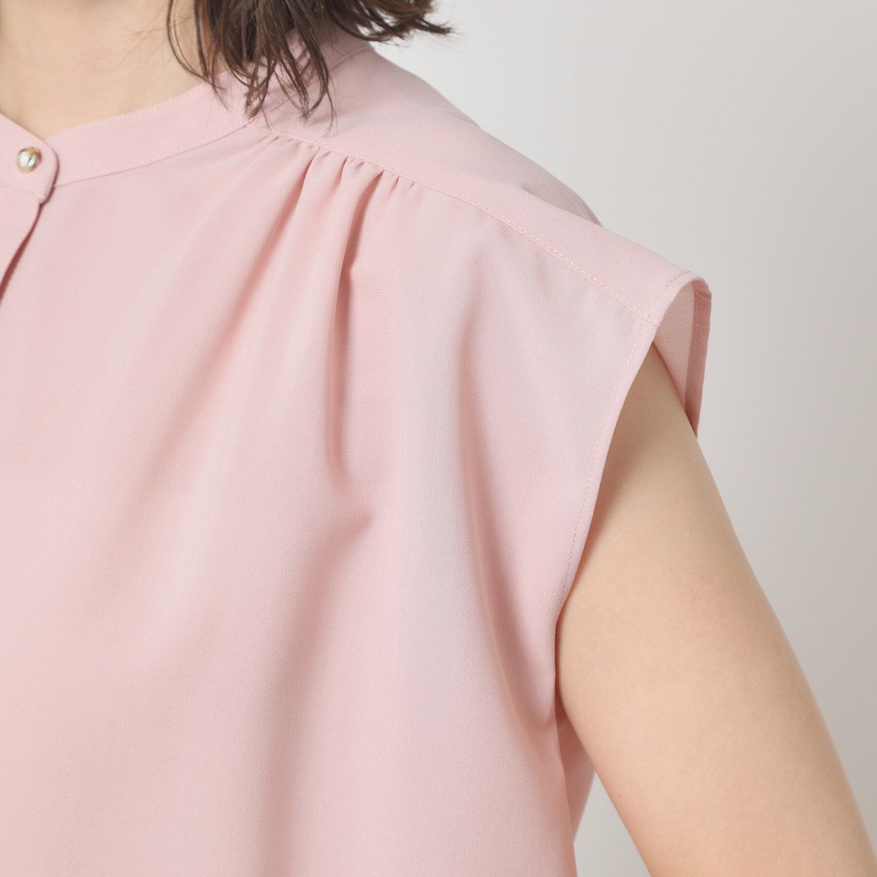 ITS&rsquo;DEMO「【清涼感／手洗い可】麻調前開きブラウス」|シャツ・ブラウス|