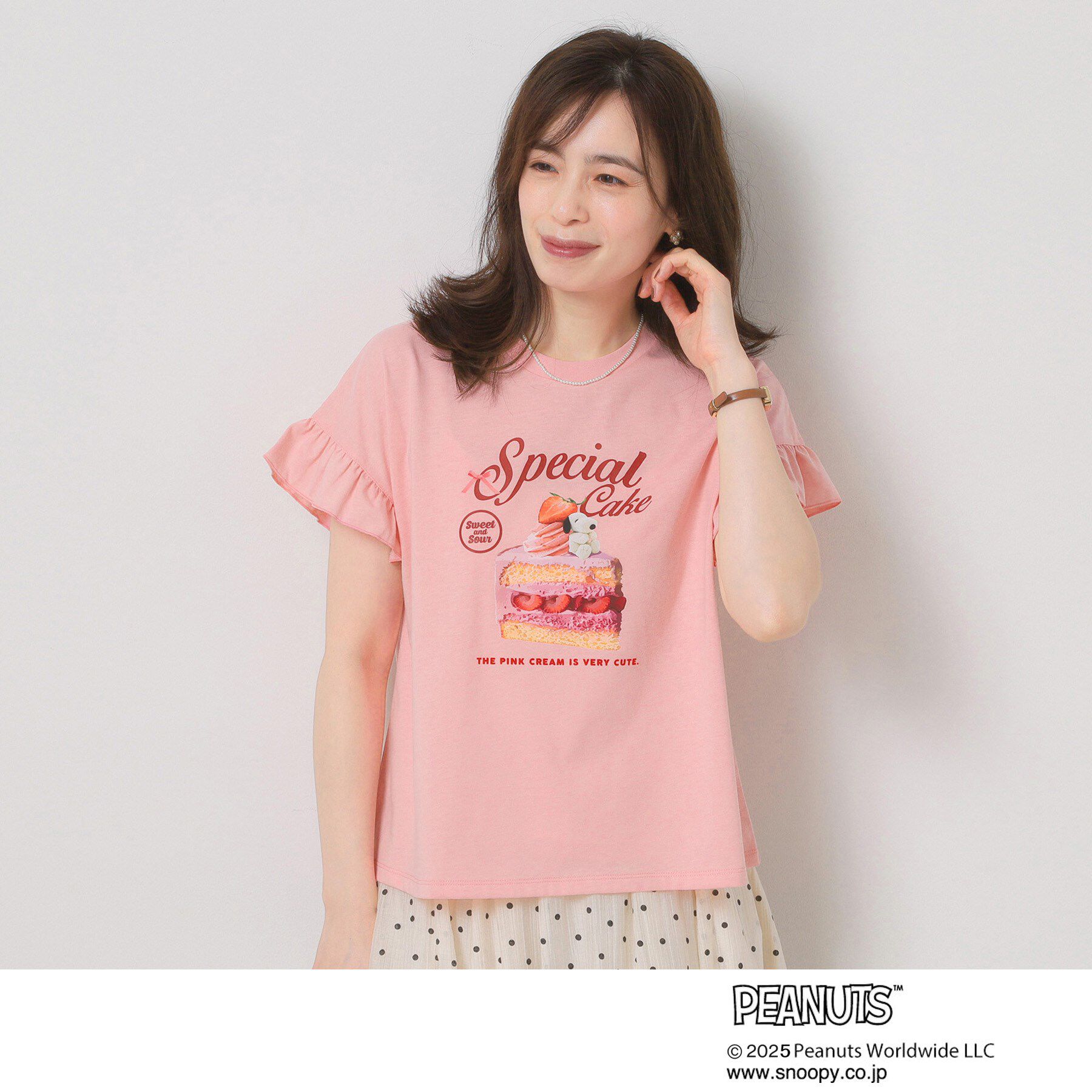 ITS&rsquo;DEMO「PEANUTS別注フリル袖Tシャツ」|Tシャツ・カットソー|