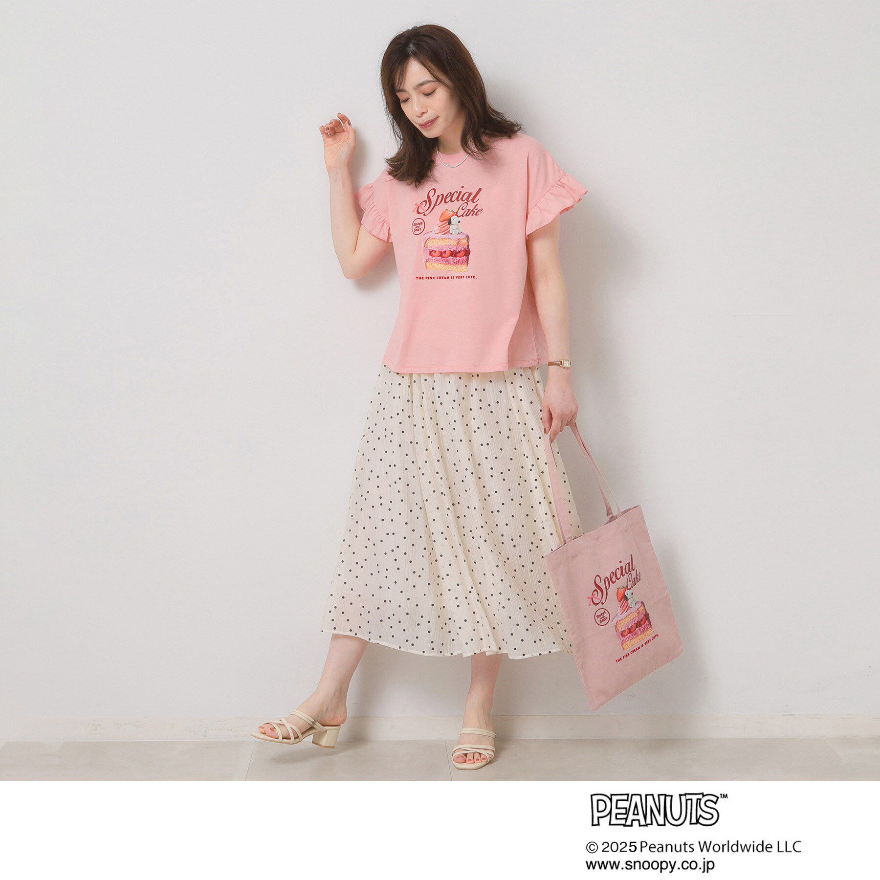 ITS&rsquo;DEMO「PEANUTS別注フリル袖Tシャツ」|Tシャツ・カットソー|