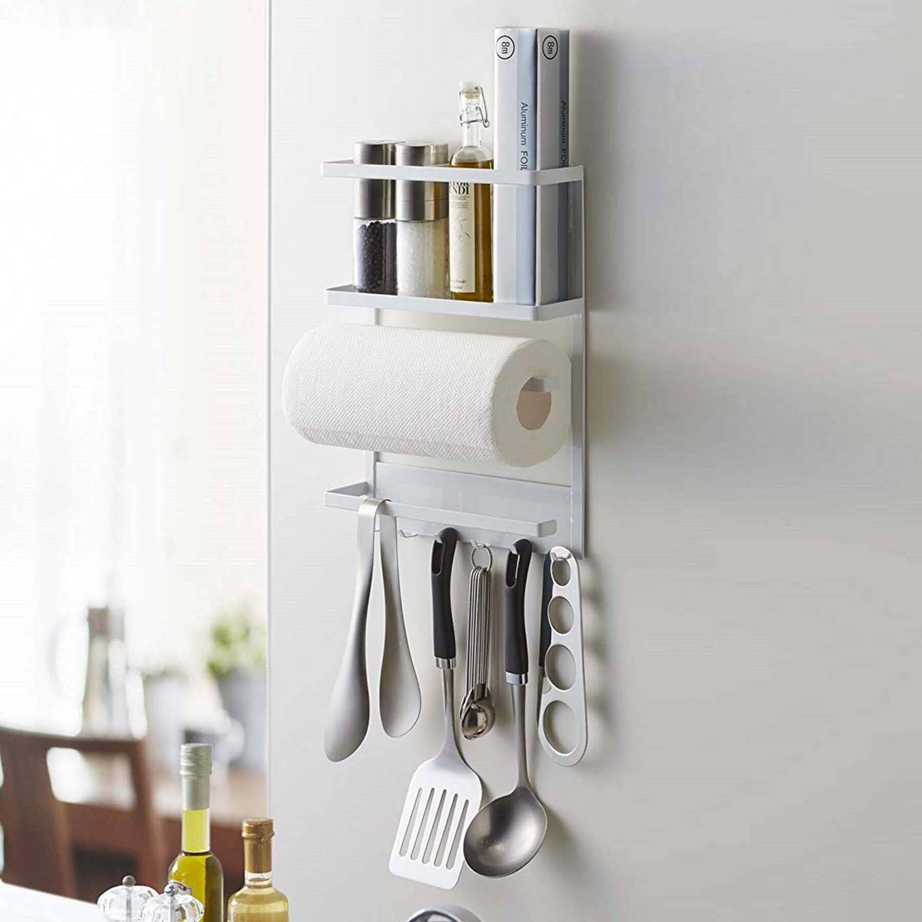 212 KITCHEN STORE「マグネット冷蔵庫サイドラック WH 山崎実業 ＜tower タワー＞」|食器・キッチングッズ|