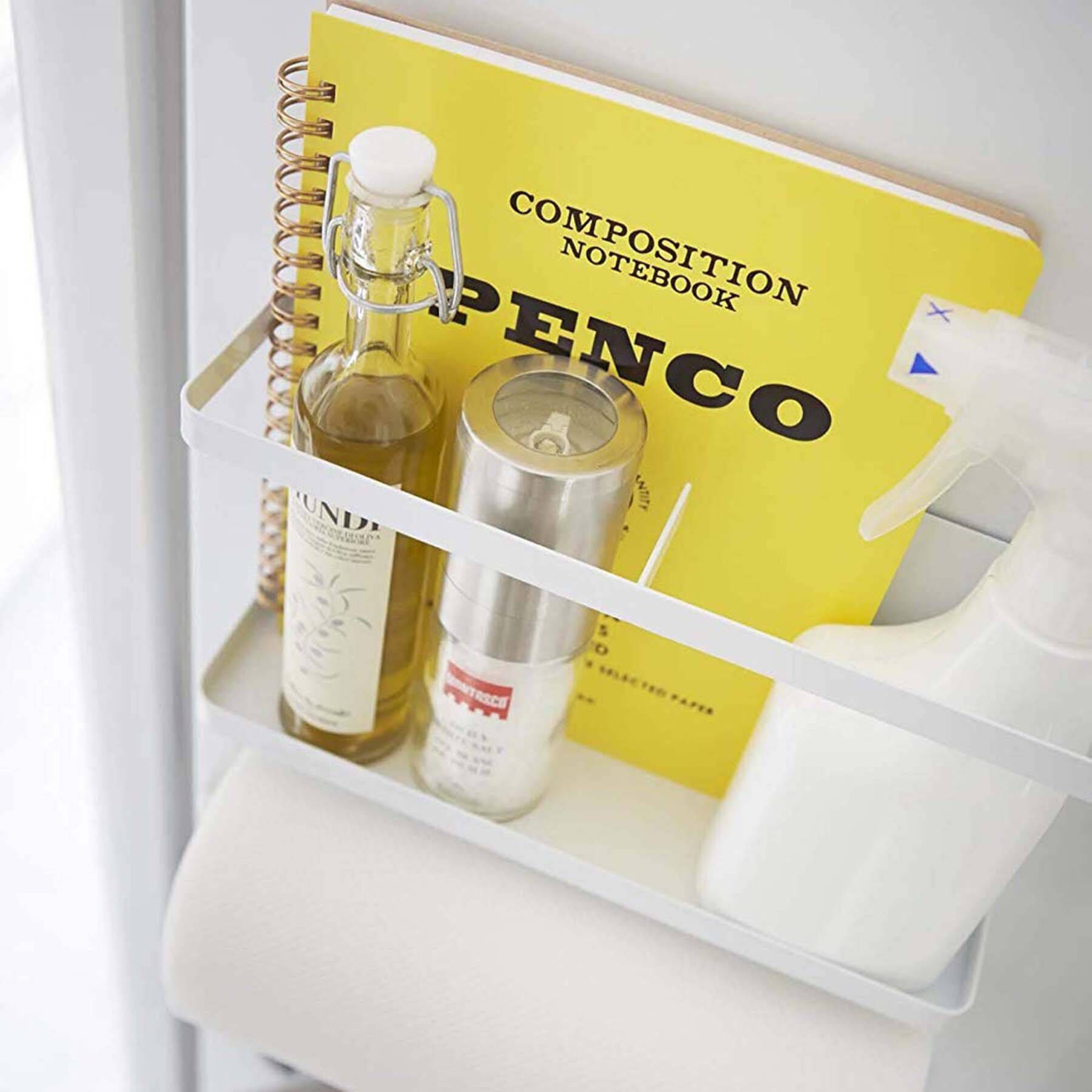 212 KITCHEN STORE「マグネット冷蔵庫サイドラック WH 山崎実業 ＜tower タワー＞」|食器・キッチングッズ|