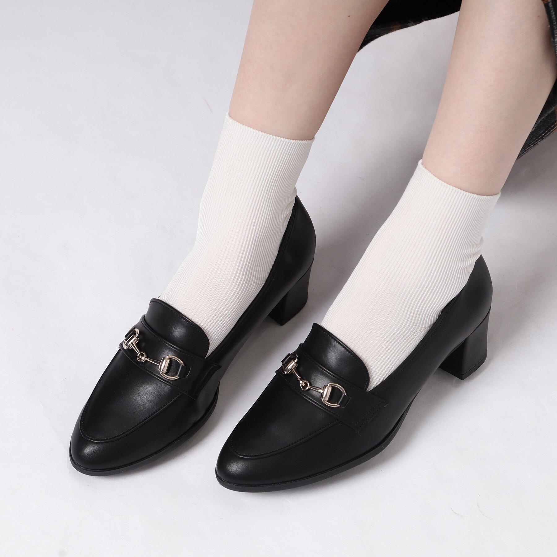 ESPERANZA「ミドルヒールビットローファー」|パンプス|