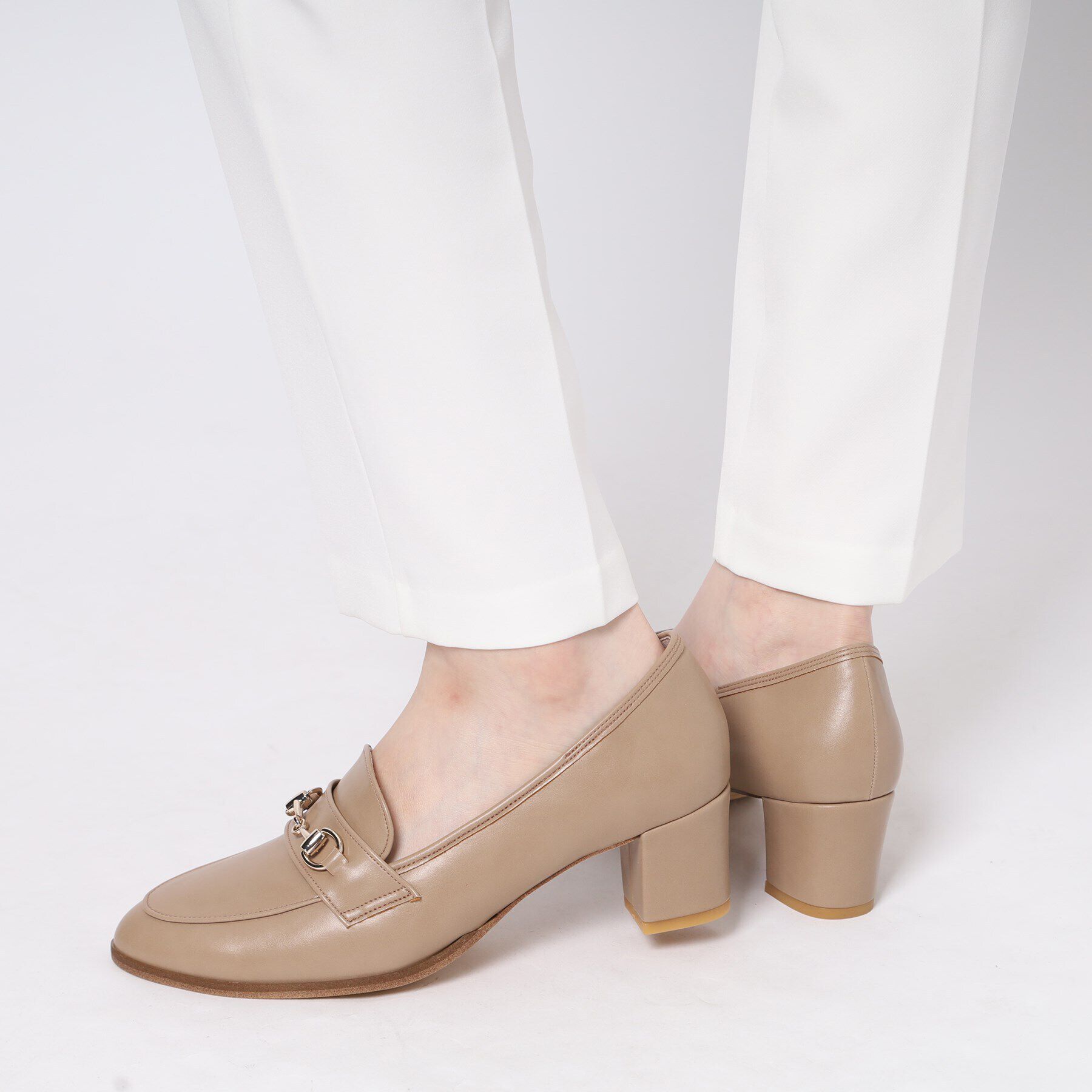 ESPERANZA「ミドルヒールビットローファー」|パンプス|