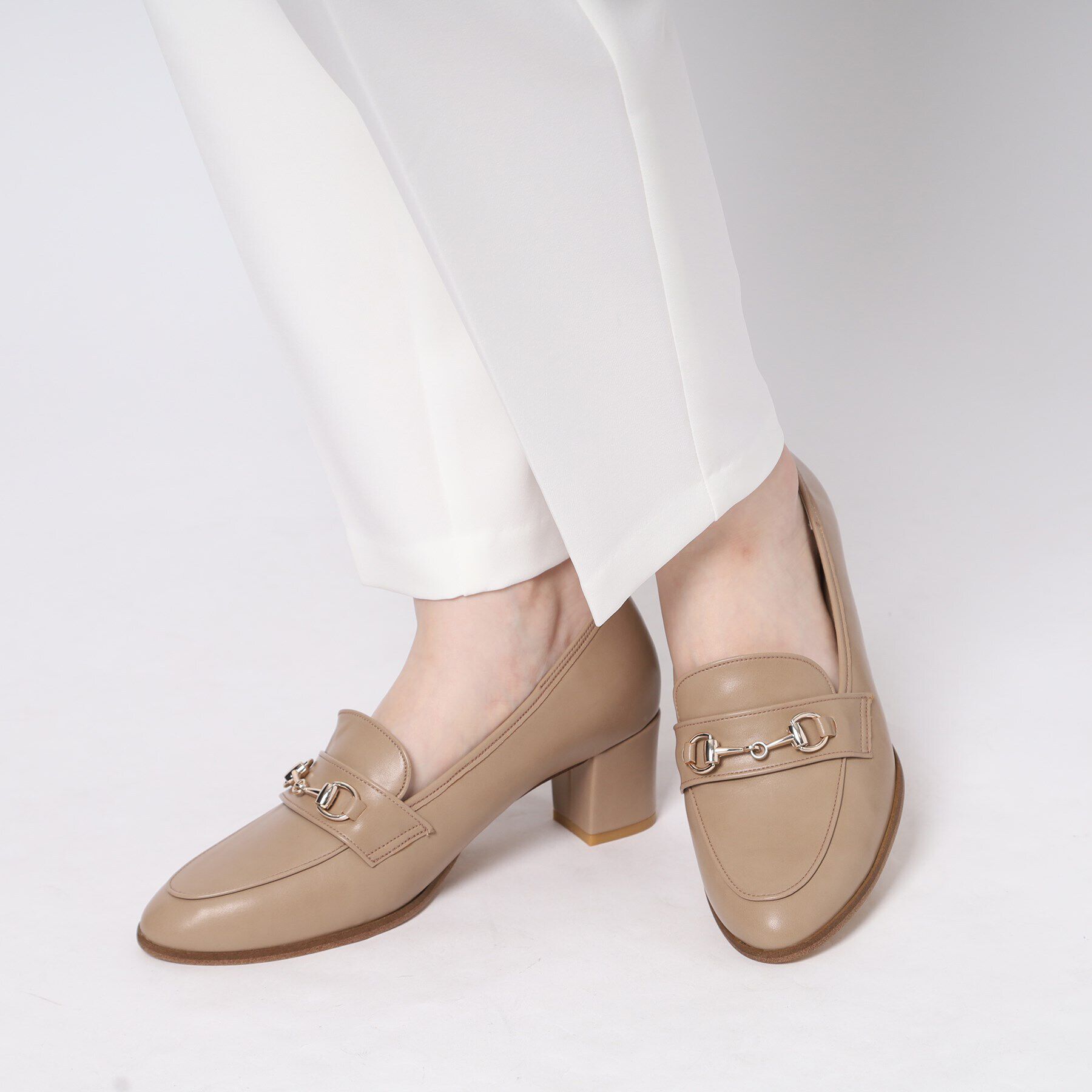 ESPERANZA「ミドルヒールビットローファー」|パンプス|