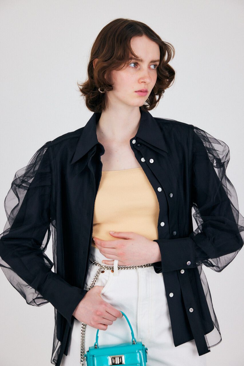 MOUSSY「TULLE LAYERED シャツ」|シャツ・ブラウス|