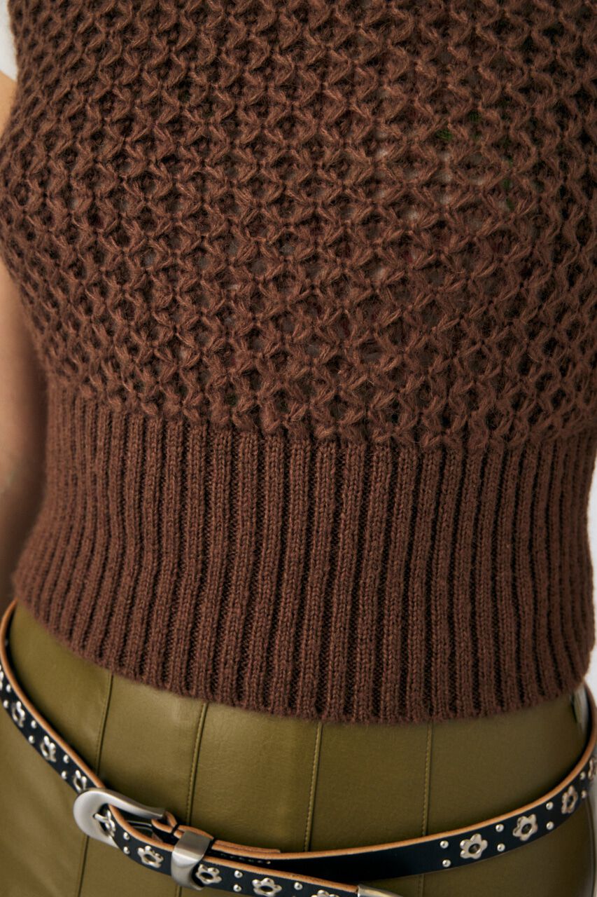 MOUSSY「MESH ニットベスト」|ニット・セーター|