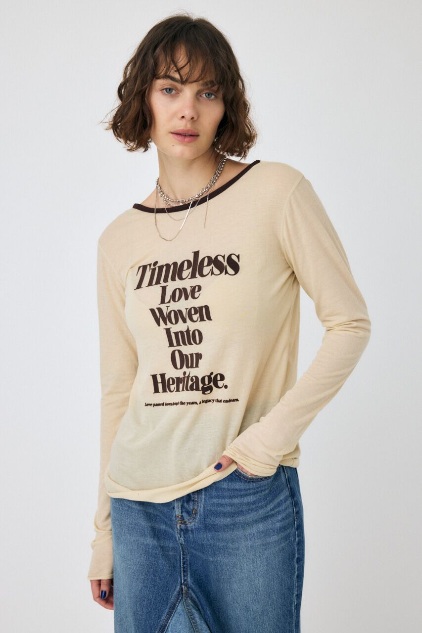 MOUSSY「SHEER LOGO ロングスリーブTシャツ」|Tシャツ・カットソー|IVOY3