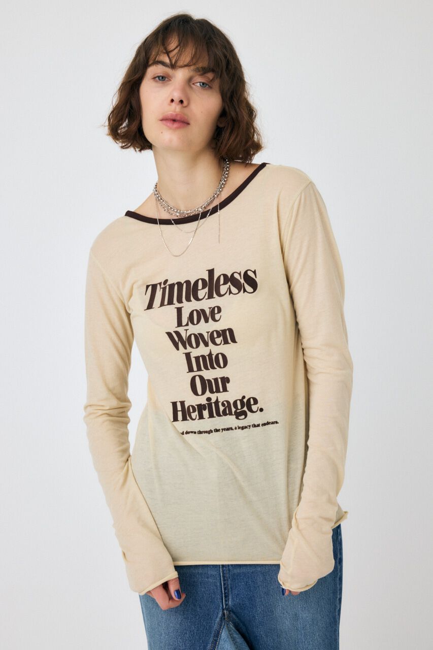 MOUSSY「SHEER LOGO ロングスリーブTシャツ」|Tシャツ・カットソー|