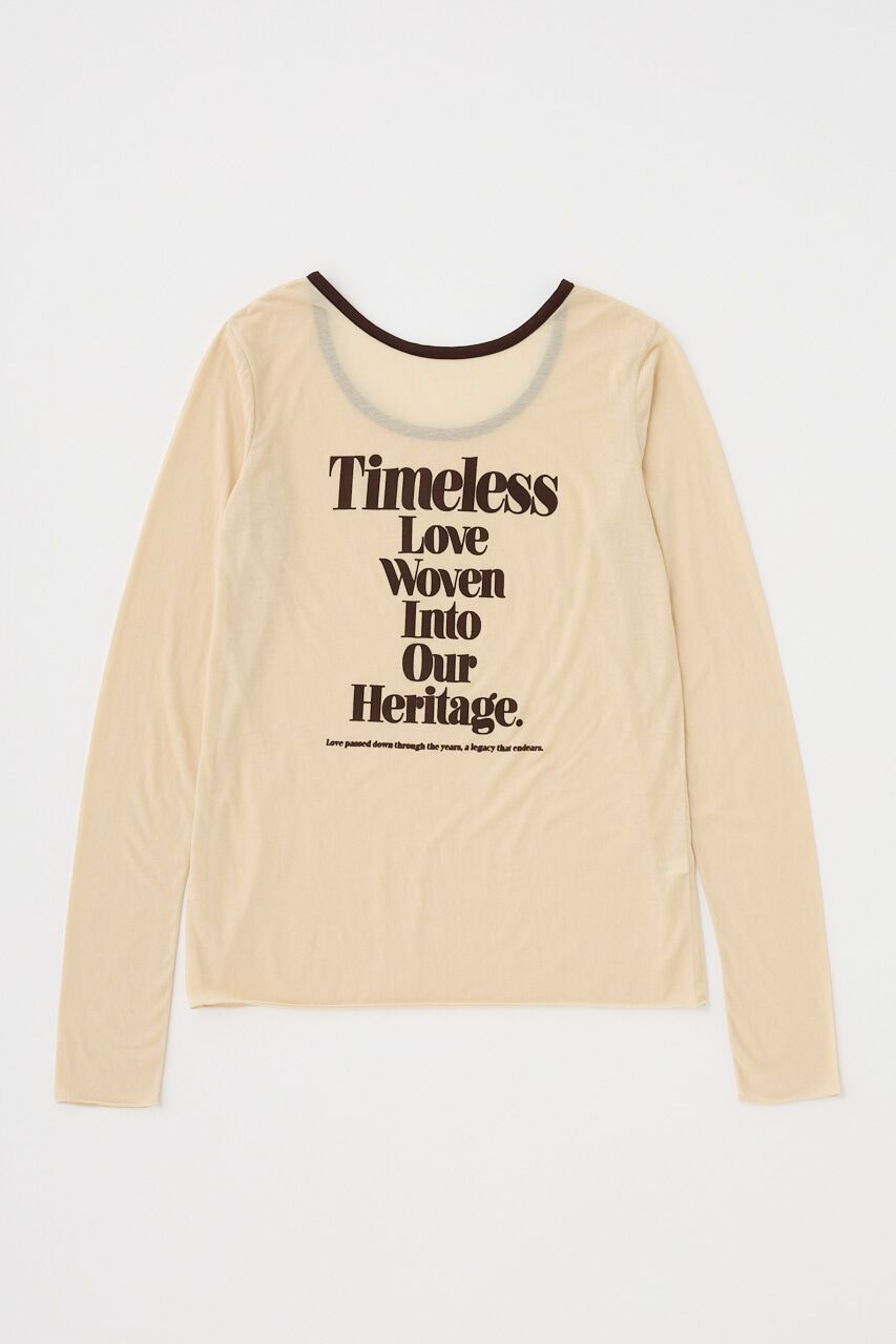 MOUSSY「SHEER LOGO ロングスリーブTシャツ」|Tシャツ・カットソー|