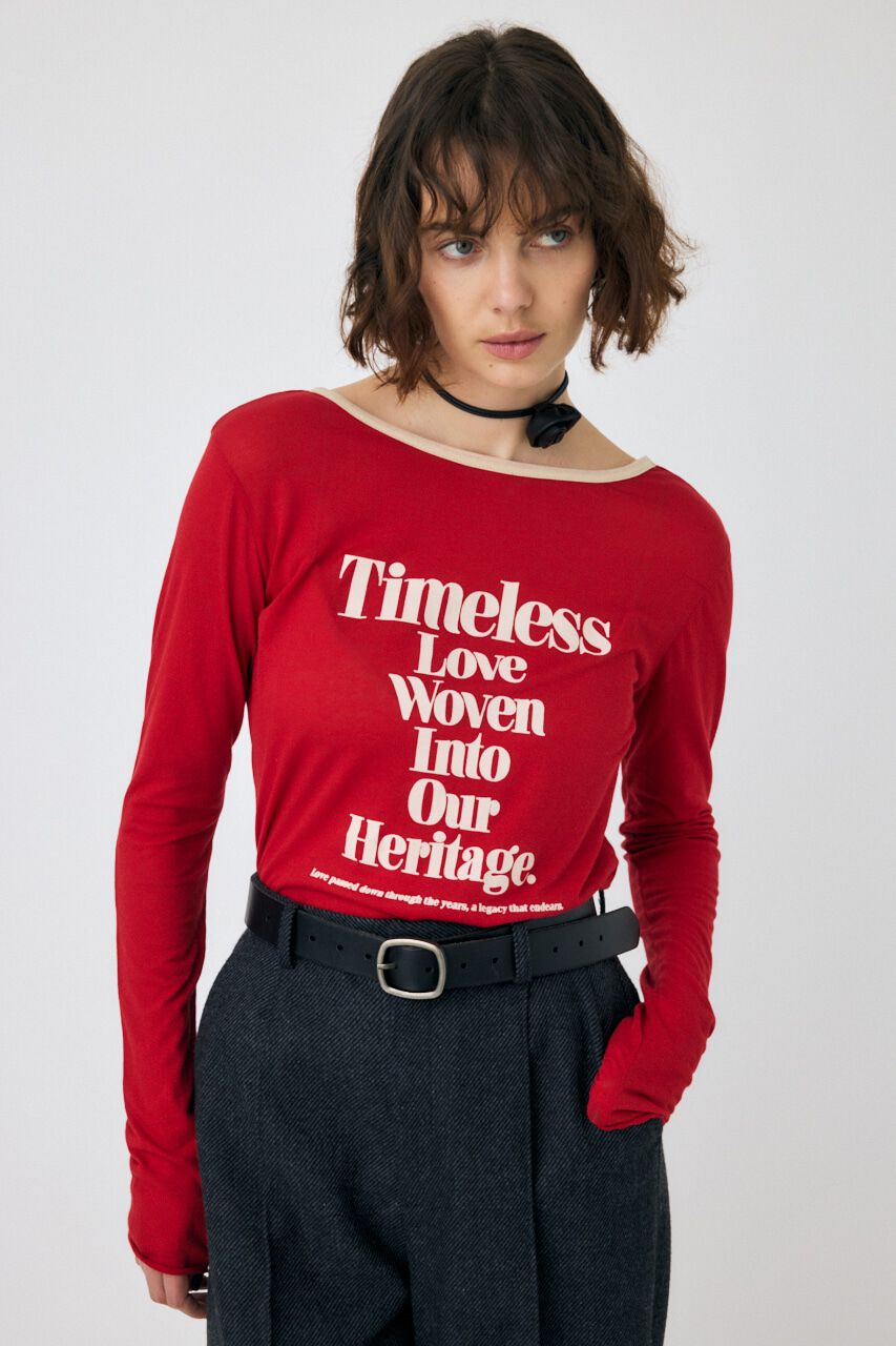 MOUSSY「SHEER LOGO ロングスリーブTシャツ」|Tシャツ・カットソー|