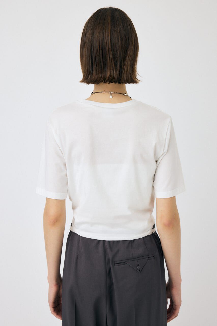MOUSSY「ASYMMETRY フラワー TEE」|Tシャツ・カットソー|