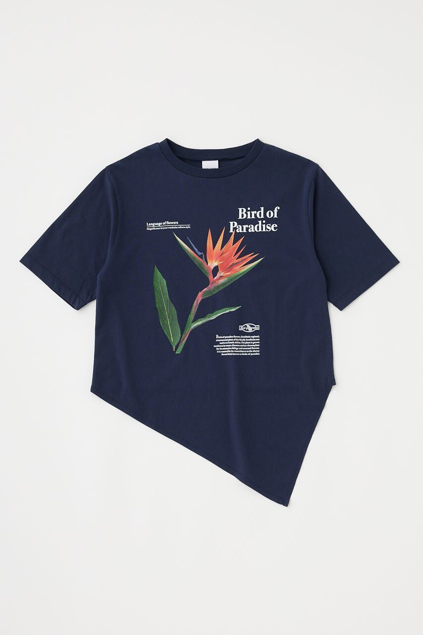 MOUSSY「ASYMMETRY フラワー TEE」|Tシャツ・カットソー|