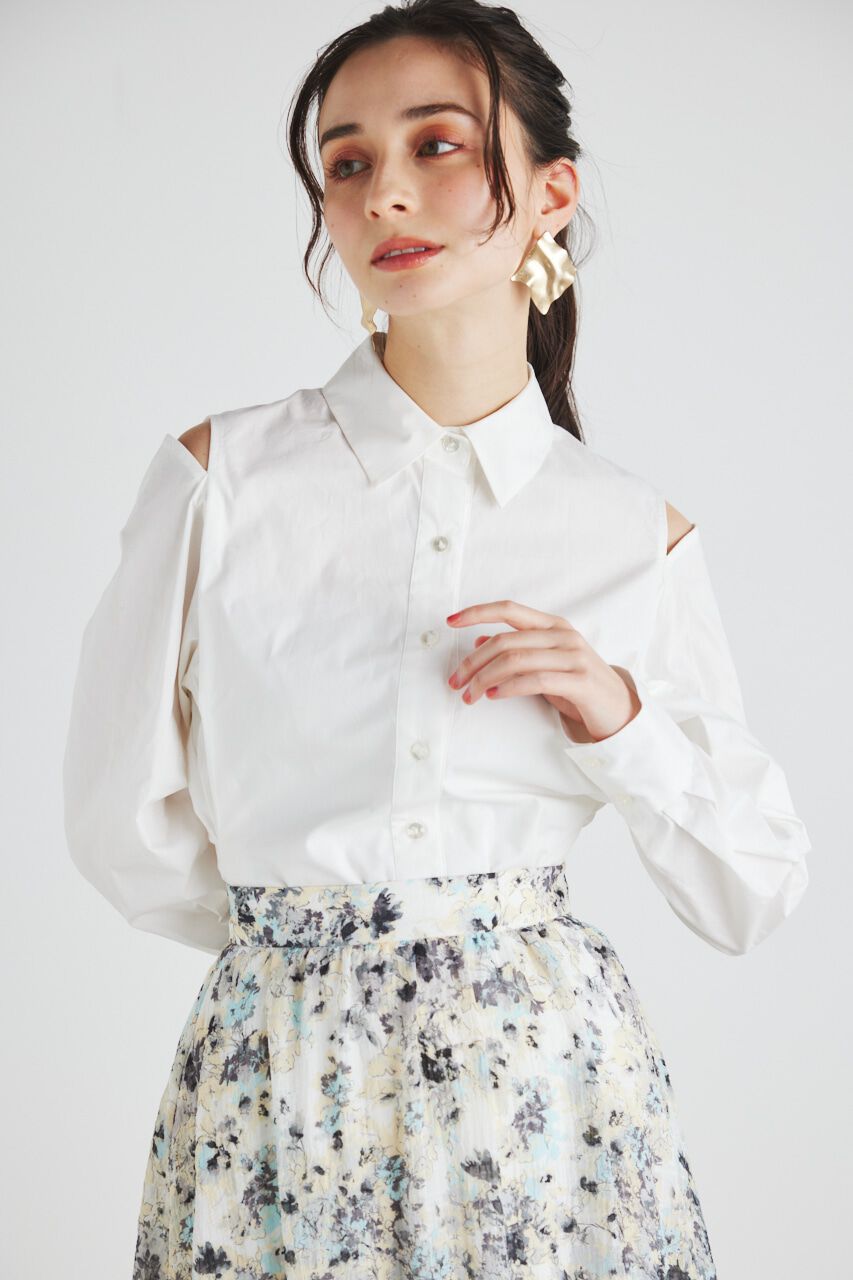 rienda「BackシャーリングフォルムBLS」|シャツ・ブラウス|WHT