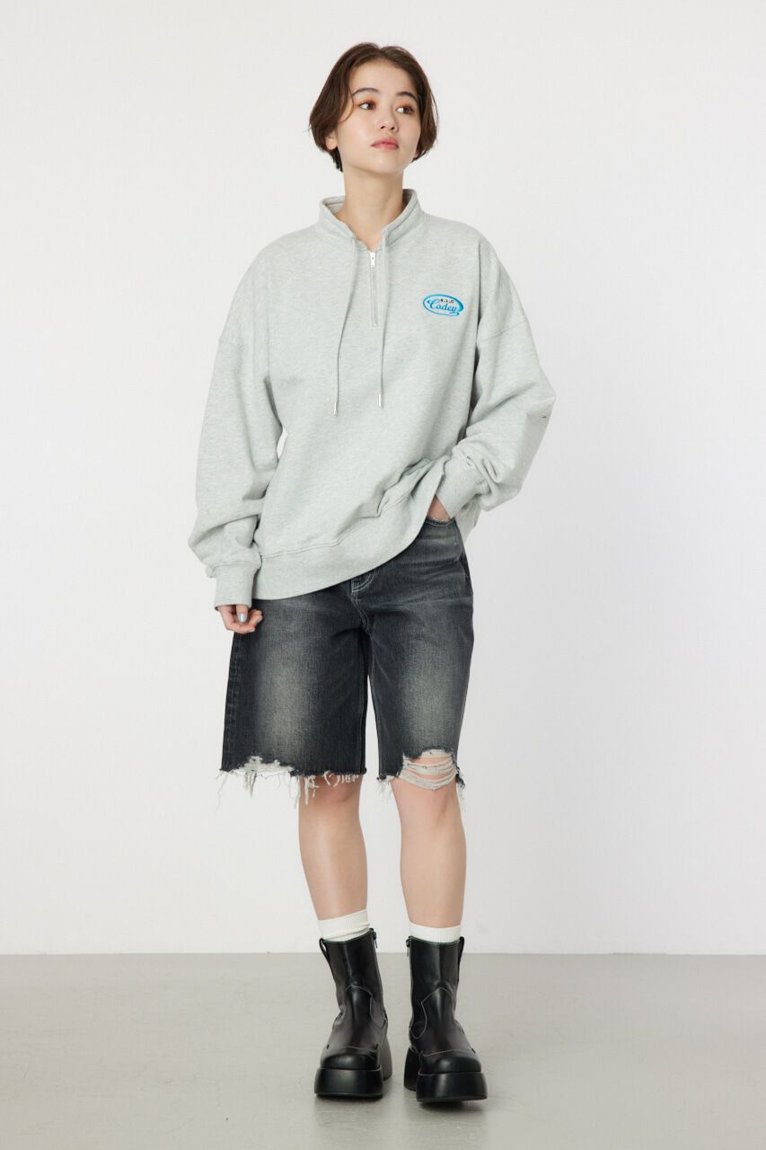 RODEO CROWNS「ダメージDENIM バミューダパンツ」|デニム|