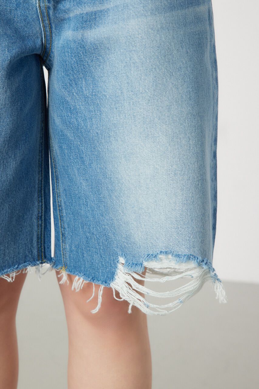 RODEO CROWNS「ダメージDENIM バミューダパンツ」|デニム|