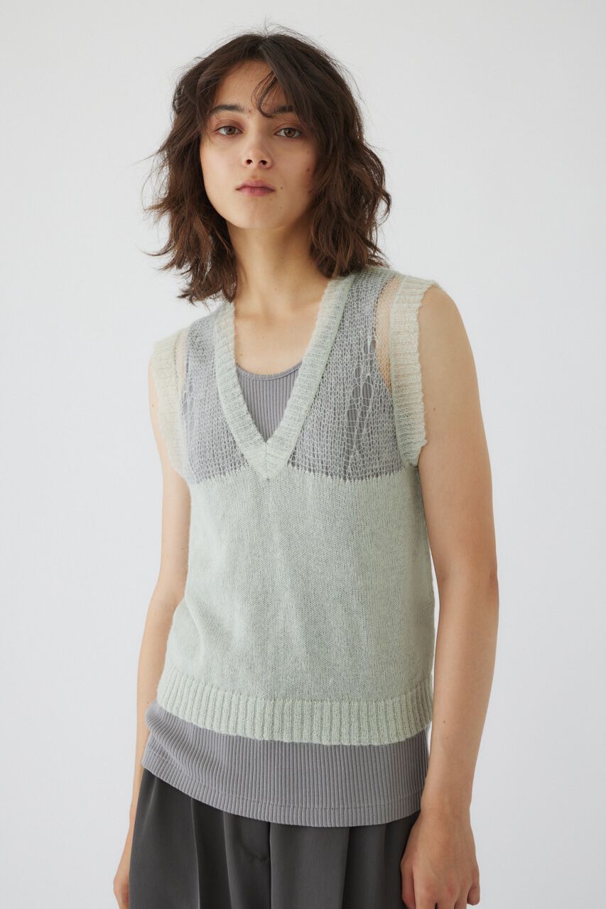 RIM.ARK 「Mohair mix minimum knit vest」|ニット・セーター|L/GRN1