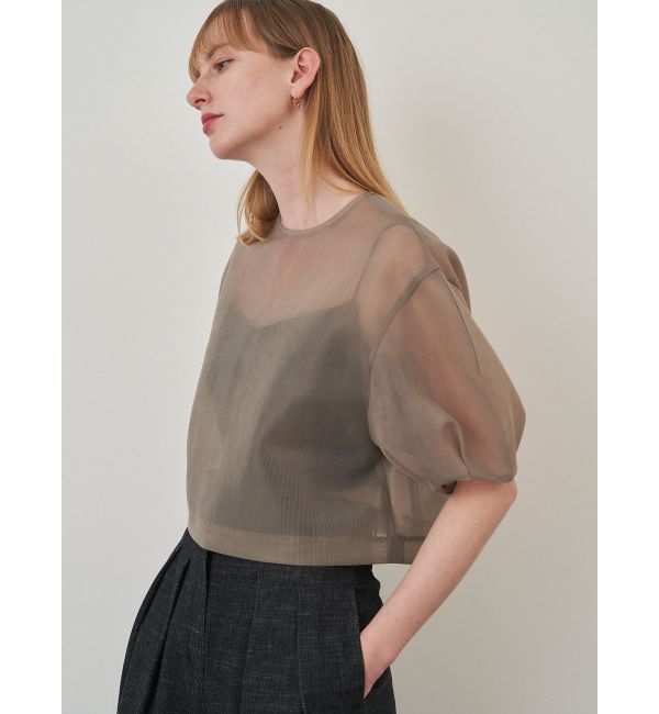 ELENDEEK「MESH BONDING CROPPED TOP」|シャツ・ブラウス|
