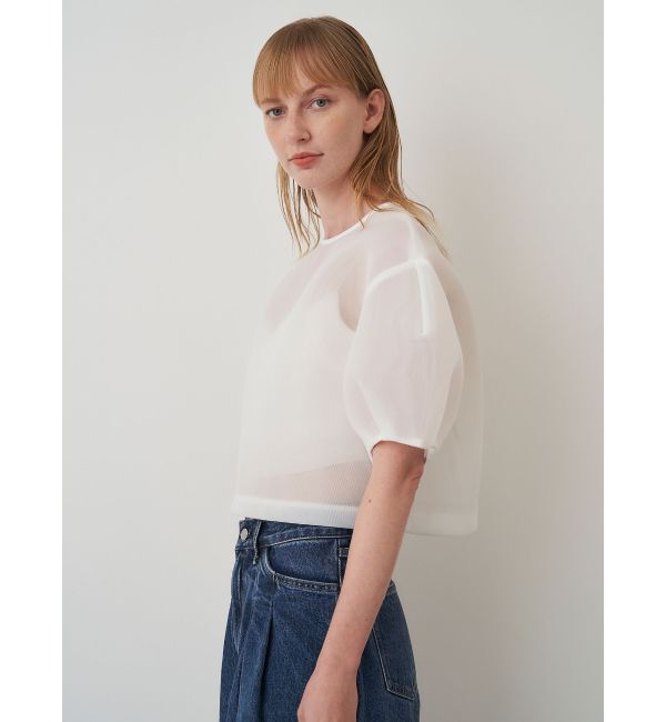 ELENDEEK「MESH BONDING CROPPED TOP」|シャツ・ブラウス|