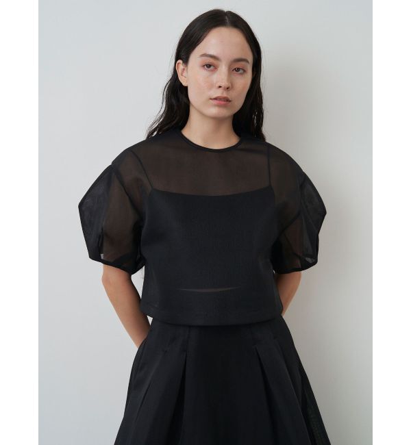 ELENDEEK「MESH BONDING CROPPED TOP」|シャツ・ブラウス|