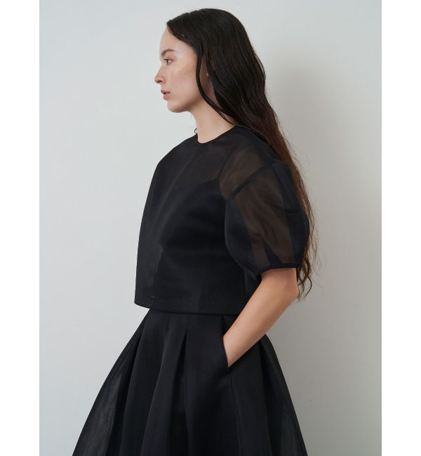 ELENDEEK「MESH BONDING CROPPED TOP」|シャツ・ブラウス|